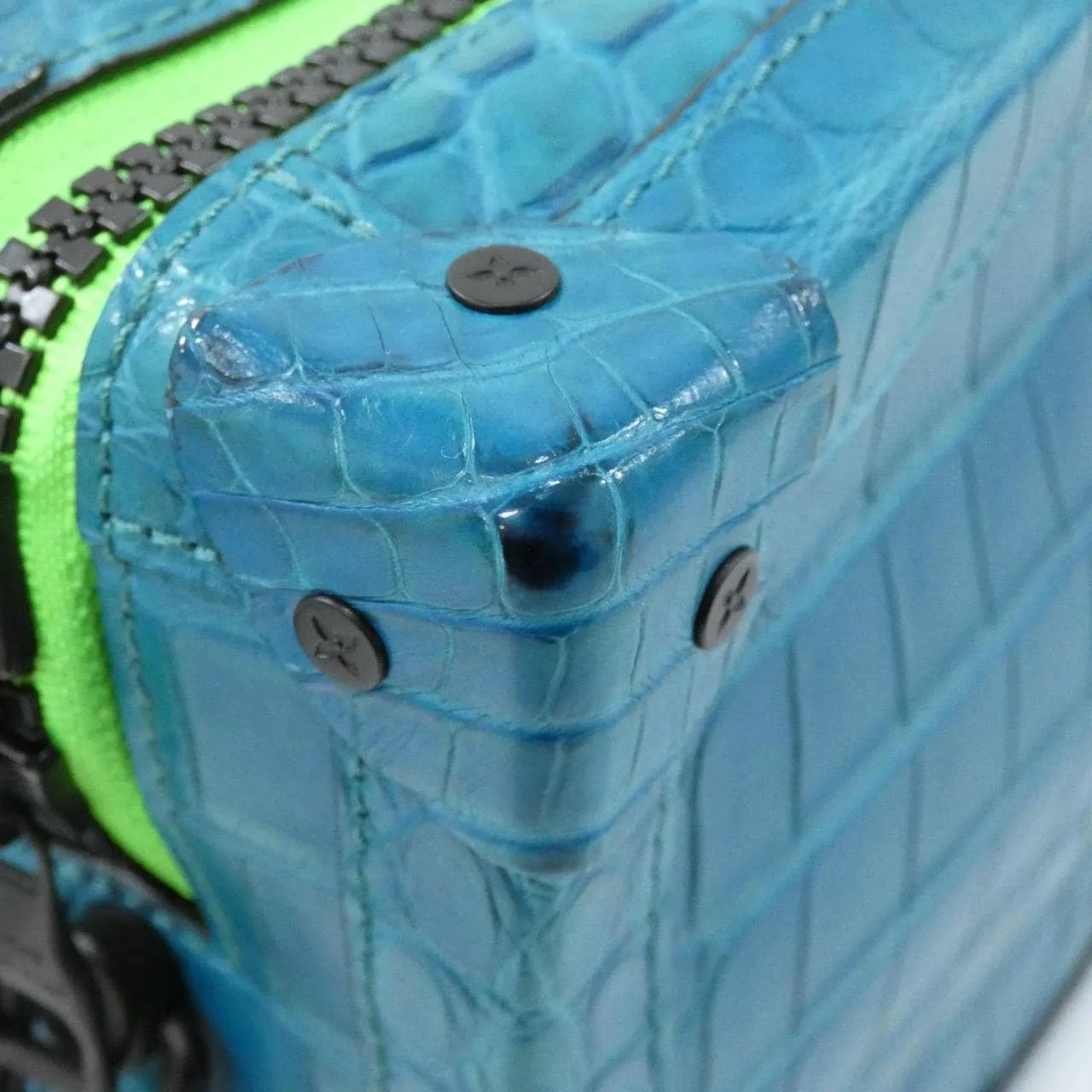 LOUIS VUITTON Soft Trunk N99414 Shoulder Leather 藍色 皮革 中古品A - 縮圖 6