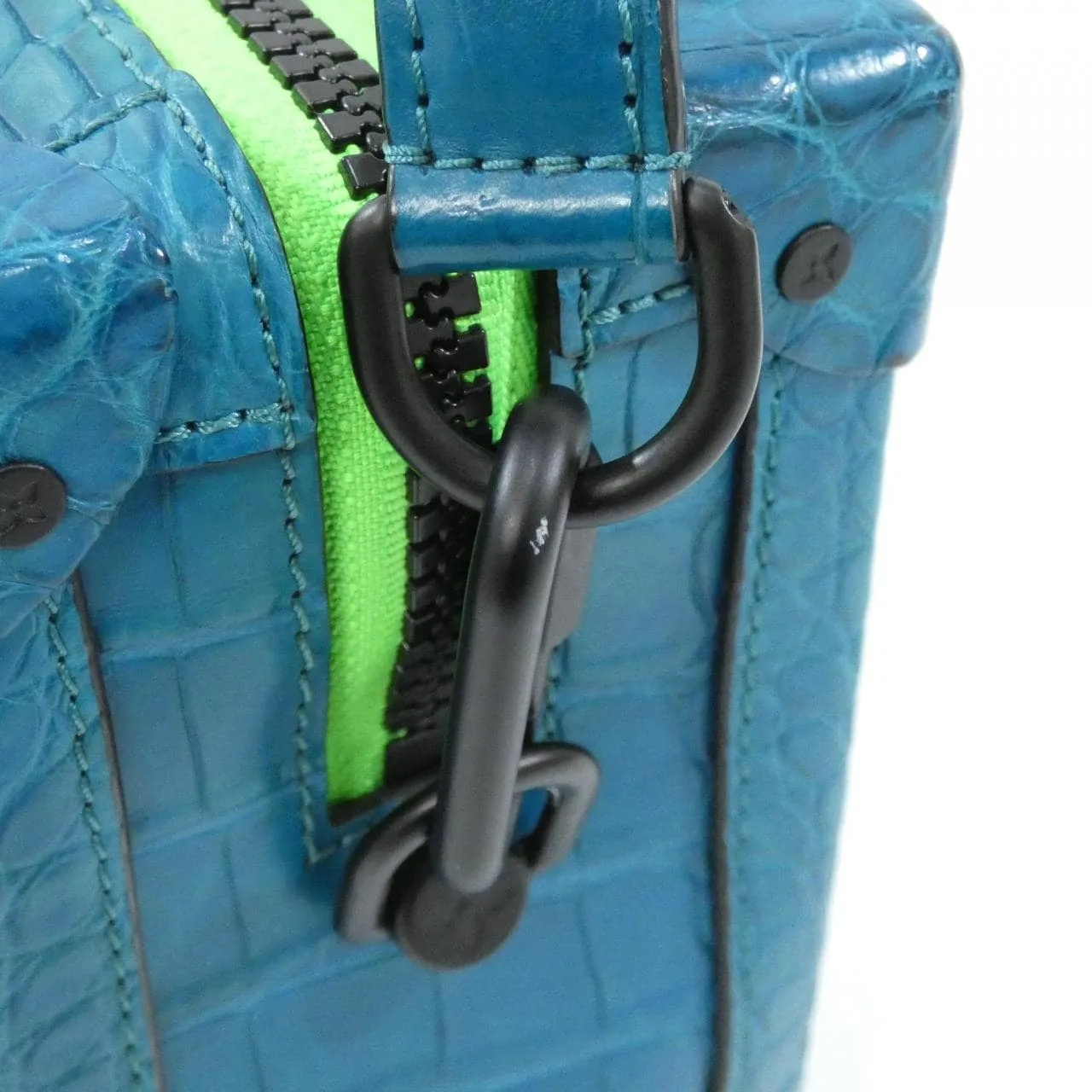 LOUIS VUITTON Soft Trunk N99414 Shoulder Leather 藍色 皮革 中古品A - 縮圖 7