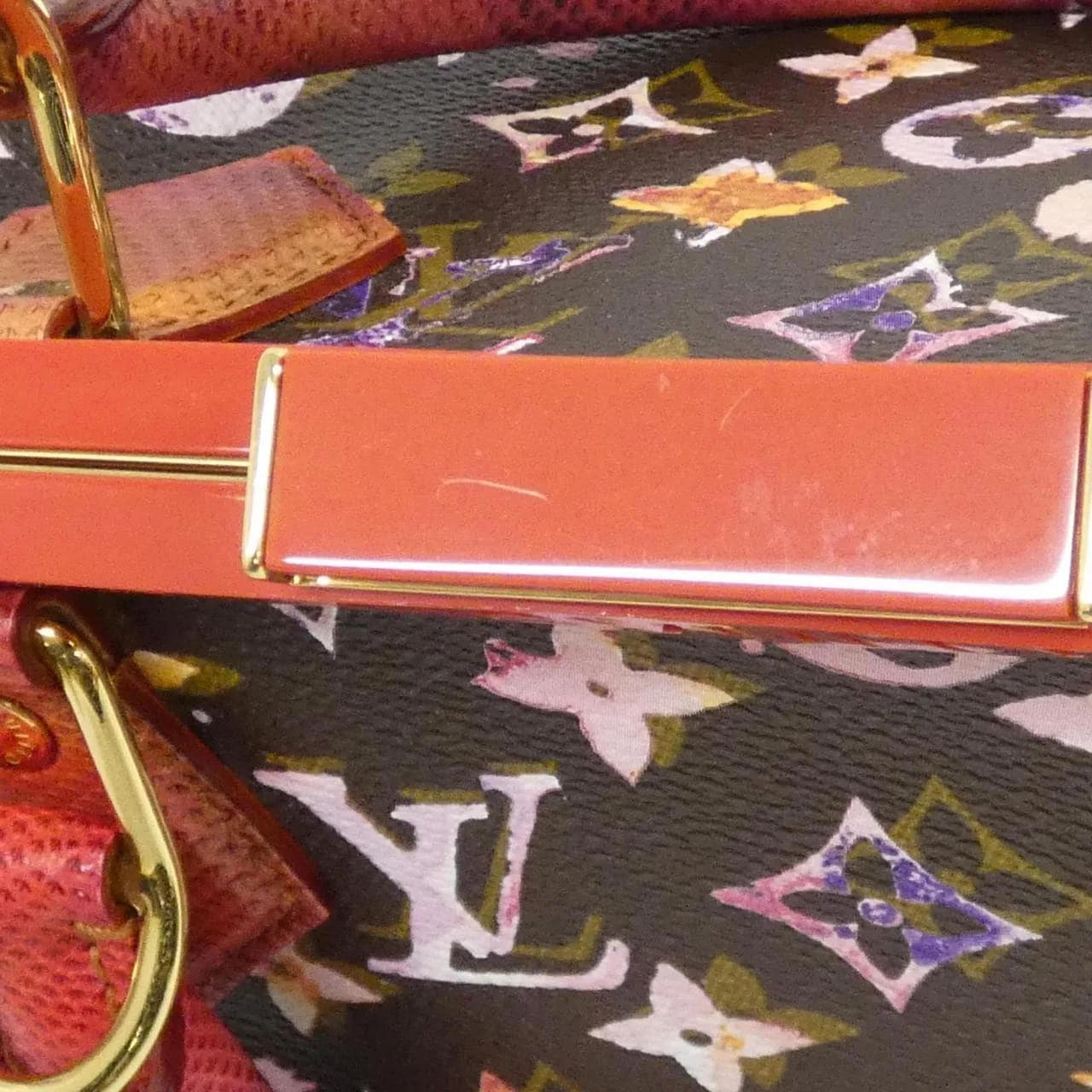 LOUIS VUITTON Papillon M95730 Handbag Monogram 黑色 Monogram 中古品A - 縮圖 7