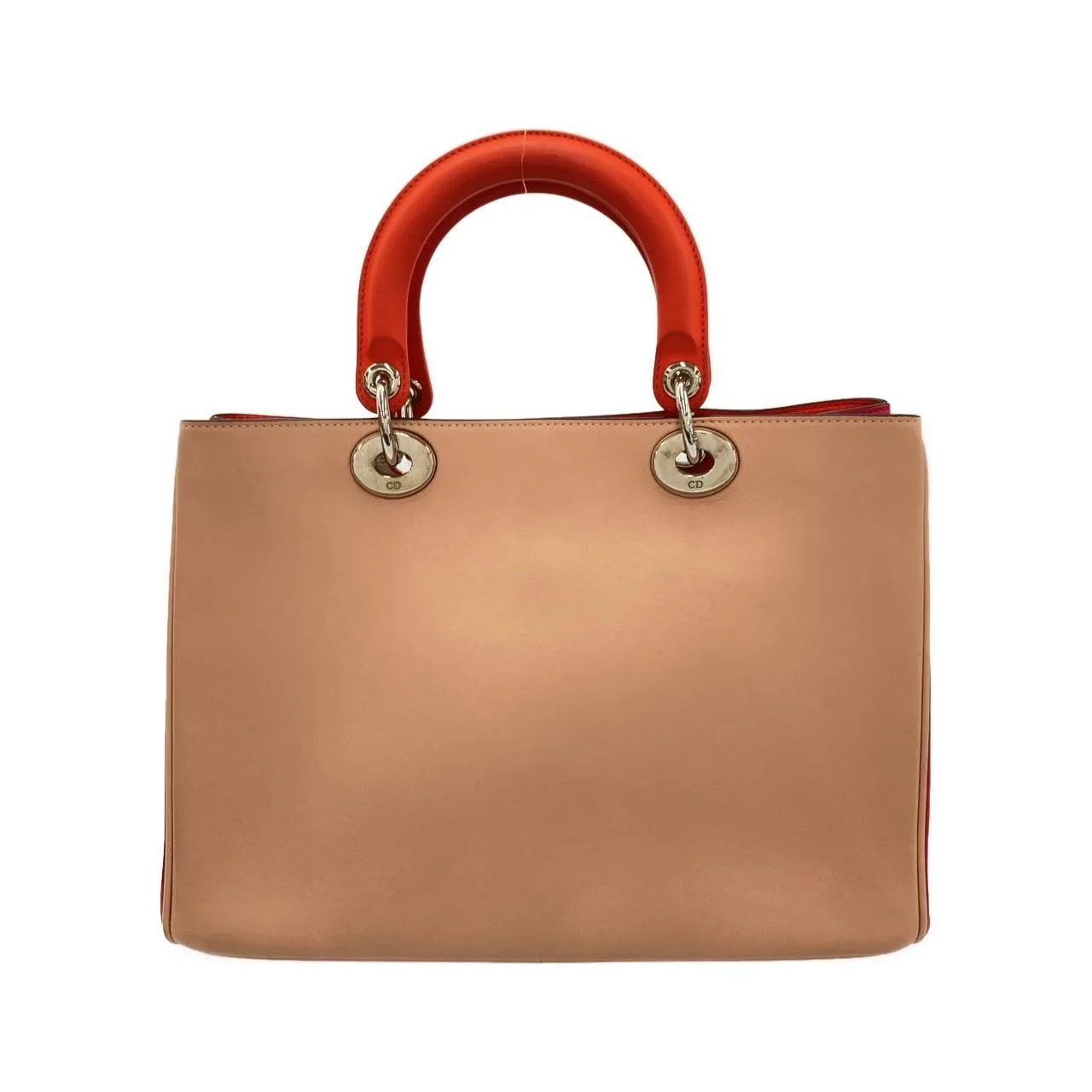 DIOR Handbag Leather 銀色 皮革 中古品B - 縮圖 2