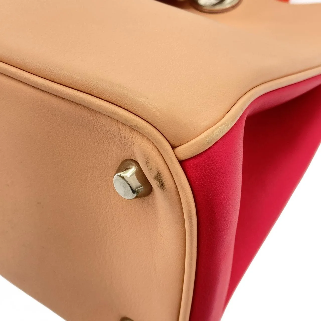 DIOR Handbag Leather 銀色 皮革 中古品B - 縮圖 3