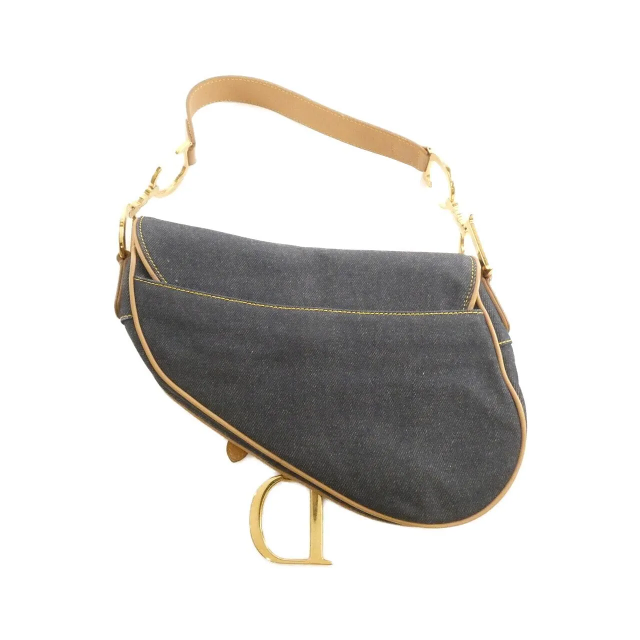 DIOR Saddle SJE44001 Shoulder Denim 酒紅色 牛仔布 中古品A - 縮圖 2