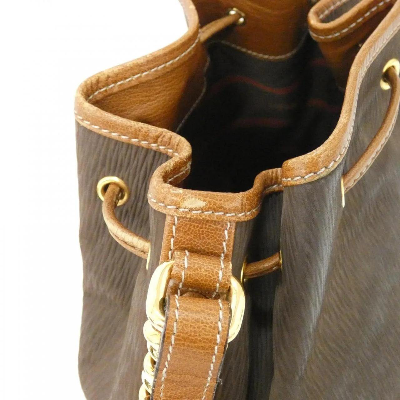 LOEWE Shoulder Leather 棕色 皮革 中古品A - 縮圖 6