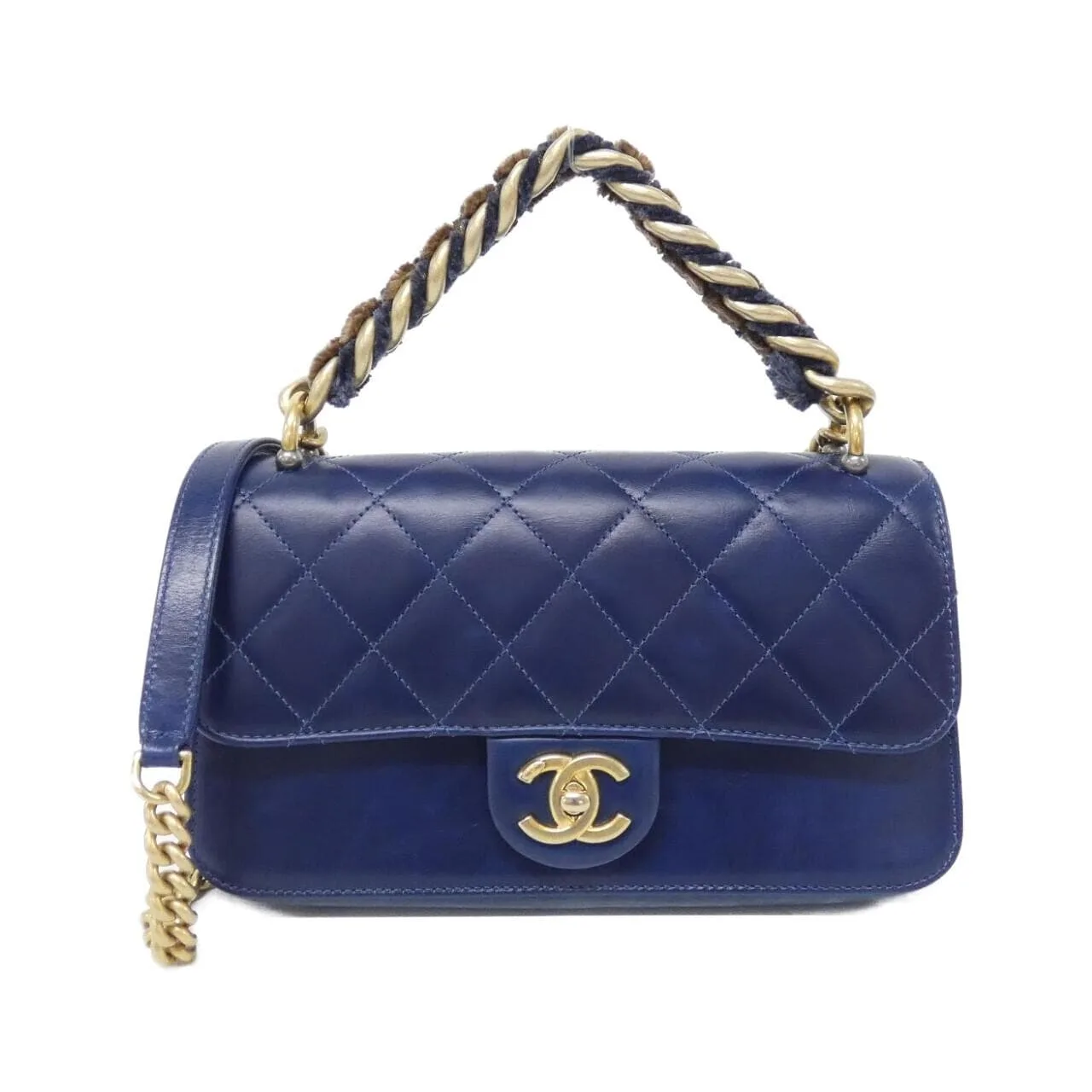 CHANEL 91864 Handbag Blue