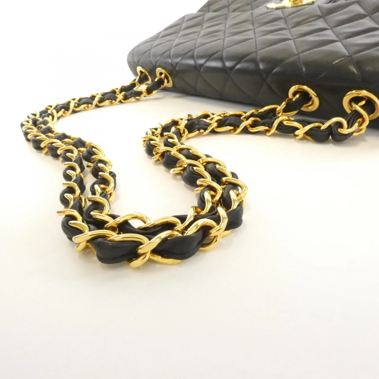 CHANEL 01094 Shoulder Lambskin 黑色 羊皮 中古品B - 縮圖 7