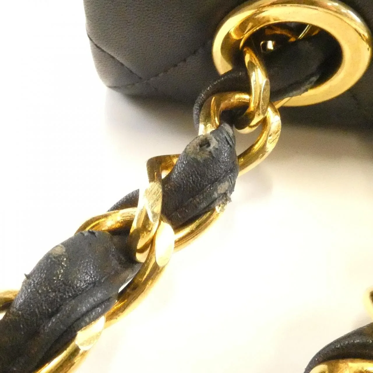 CHANEL 01094 Shoulder Lambskin 黑色 羊皮 中古品B - 縮圖 8