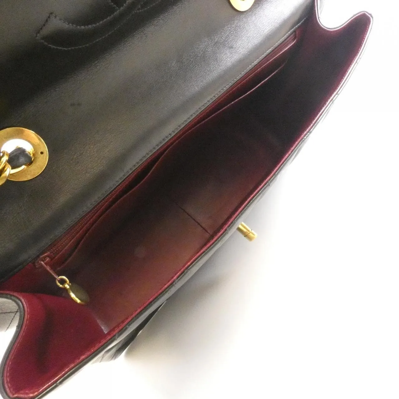 CHANEL 01094 Shoulder Lambskin 黑色 羊皮 中古品B - 縮圖 9