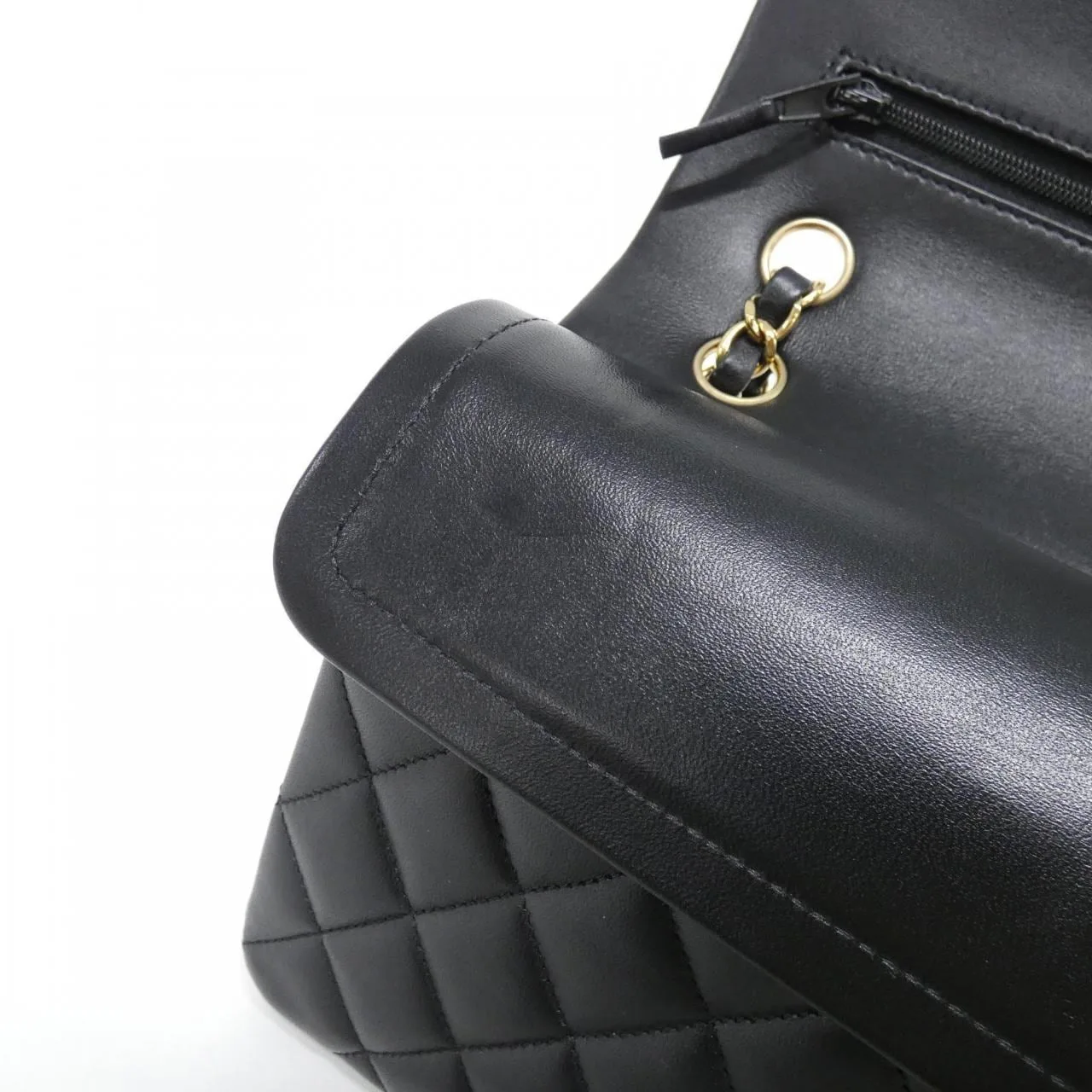 CHANEL Matelasse 1113 Shoulder Lambskin Black Lambskin Rank A - Thumbnail 7