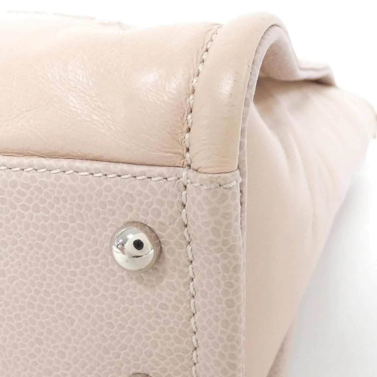 CHANEL Deauville 93256 Handbag Caviar Leather Pink Caviar Leather - Thumbnail 3