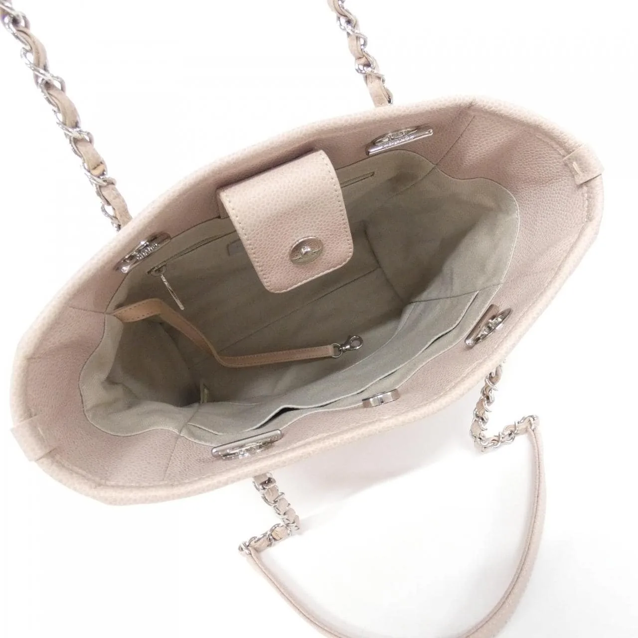 CHANEL Deauville 93256 Handbag Caviar Leather Pink Caviar Leather - Thumbnail 9