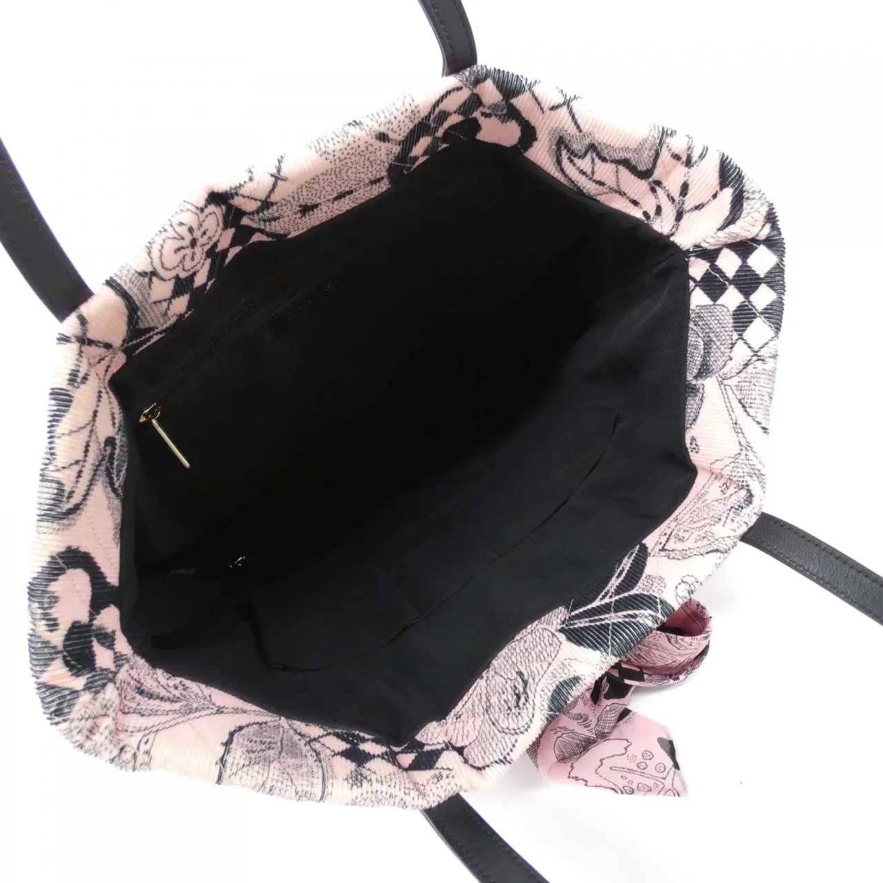 CHANEL 57347 Handbag Canvas Black Canvas - Thumbnail 6