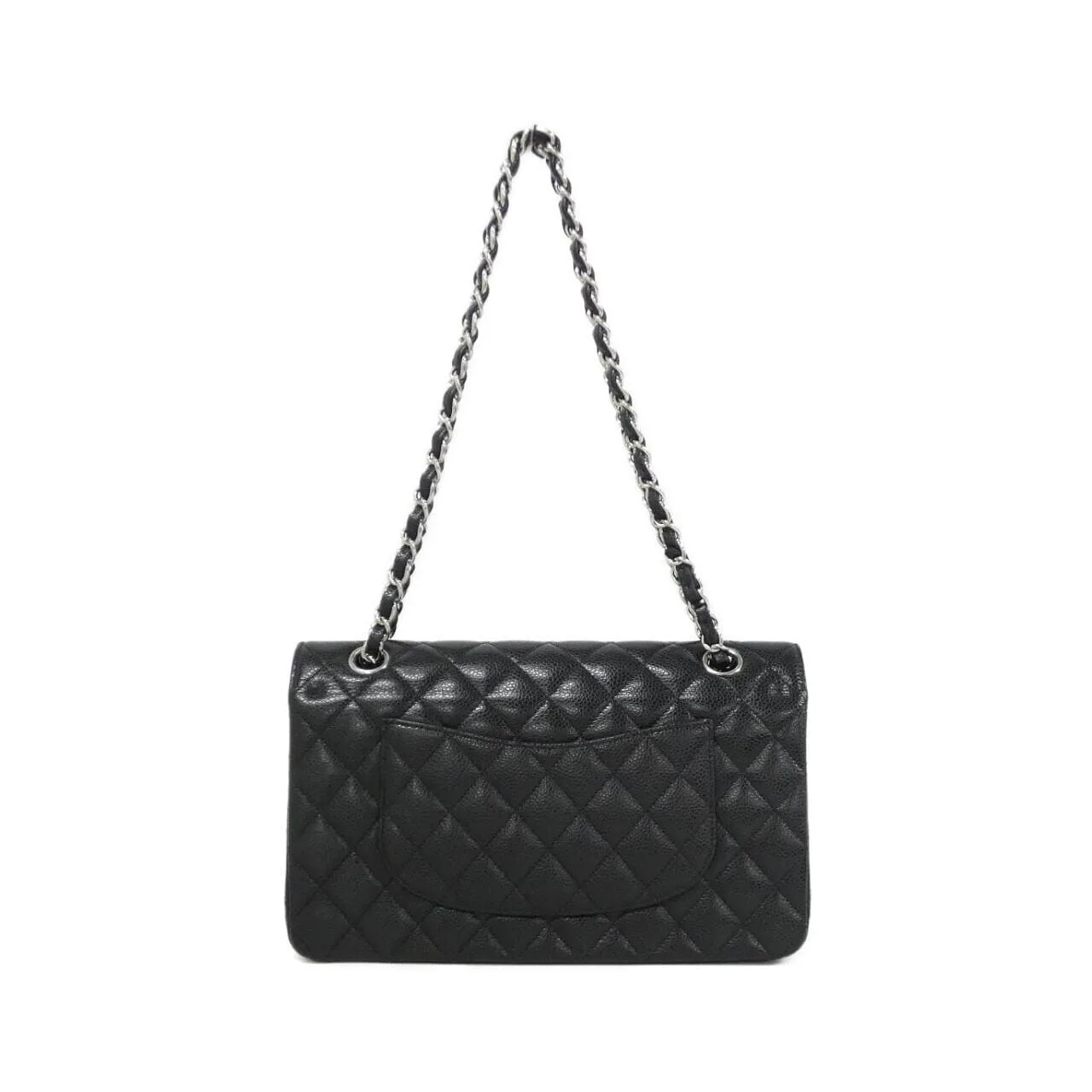 CHANEL Matelasse 1112 Shoulder Grained Calfskin Black Grained Calfskin - Thumbnail 2