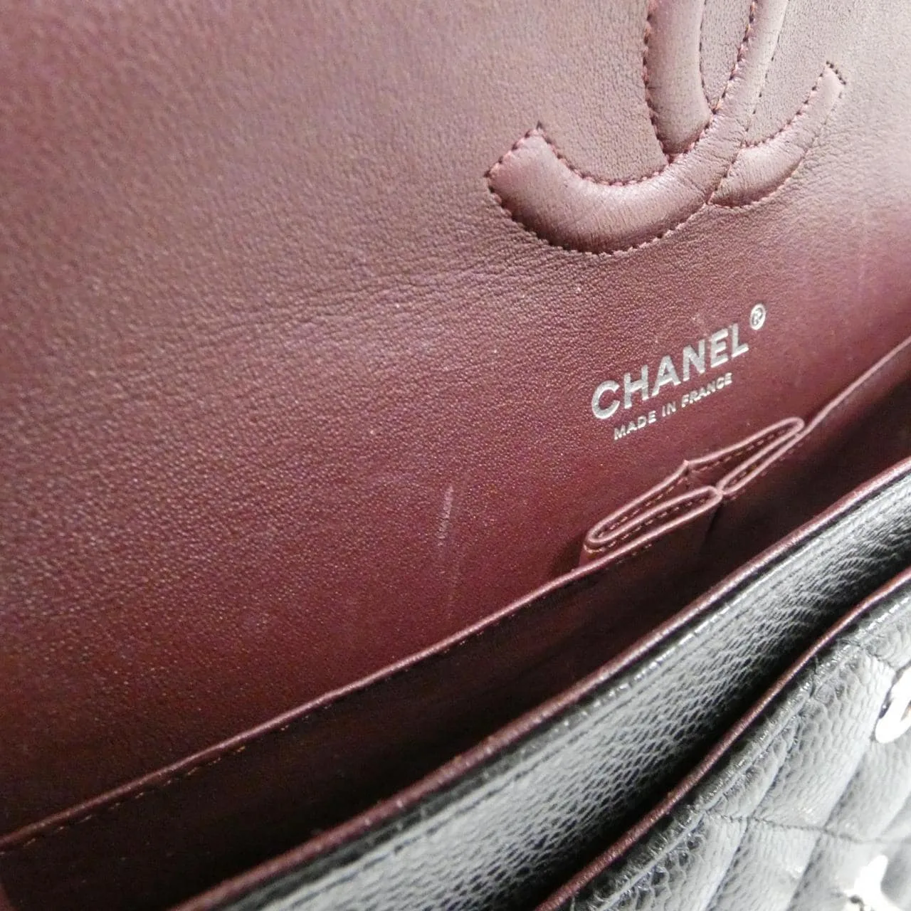 CHANEL Matelasse 1112 Shoulder Grained Calfskin Black Grained Calfskin - Thumbnail 10