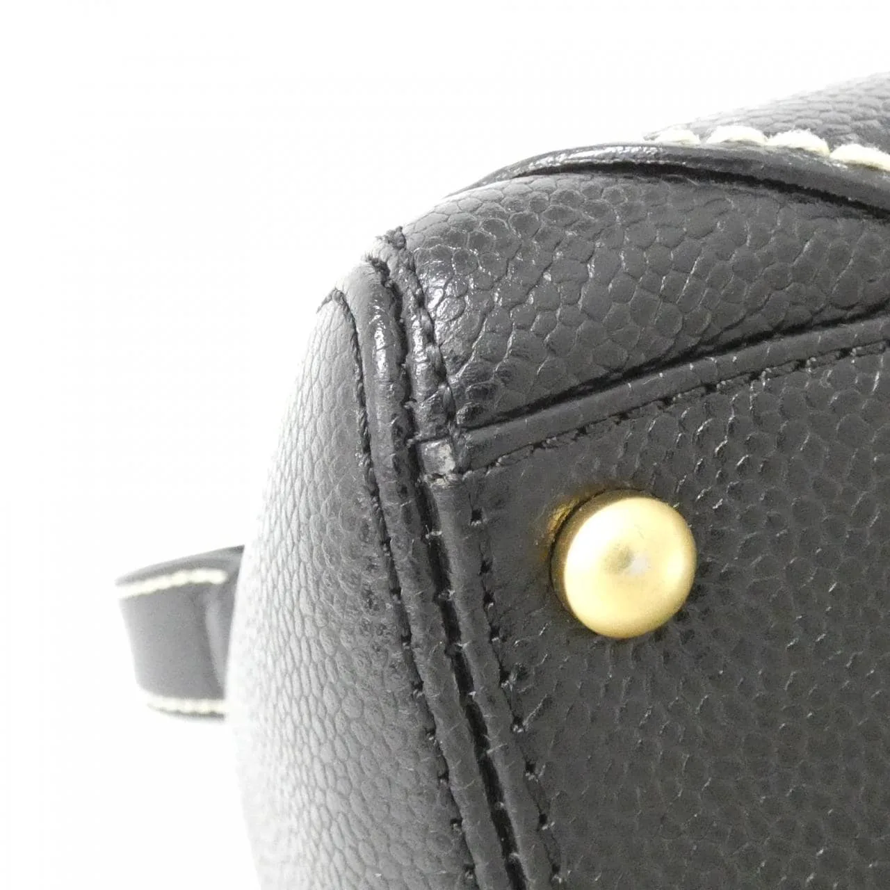 CHANEL 25659 Shoulder Grained Calfskin Black Grained Calfskin Rank A - Thumbnail 3