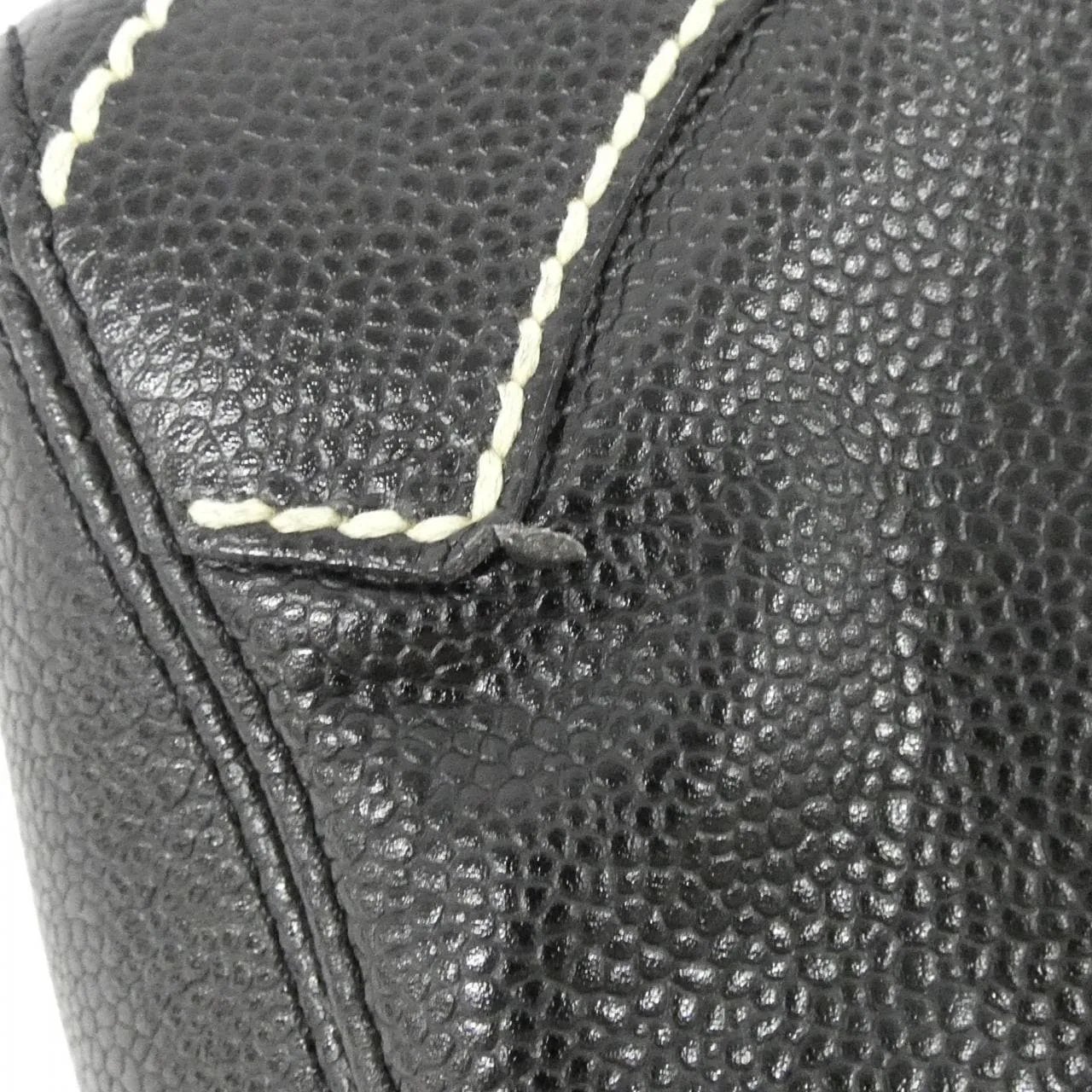 CHANEL 25659 Shoulder Grained Calfskin Black Grained Calfskin Rank A - Thumbnail 4