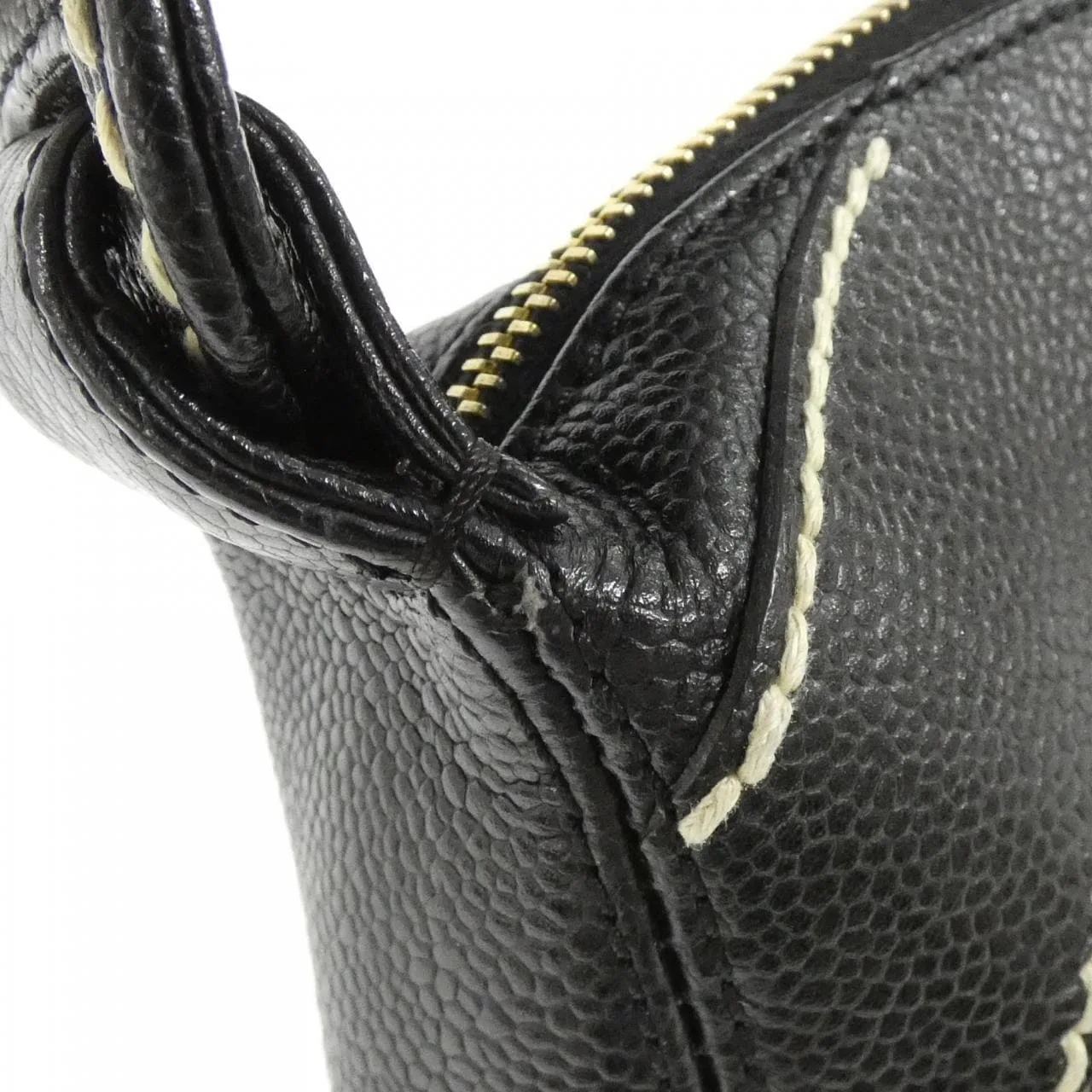 CHANEL 25659 Shoulder Grained Calfskin Black Grained Calfskin Rank A - Thumbnail 6