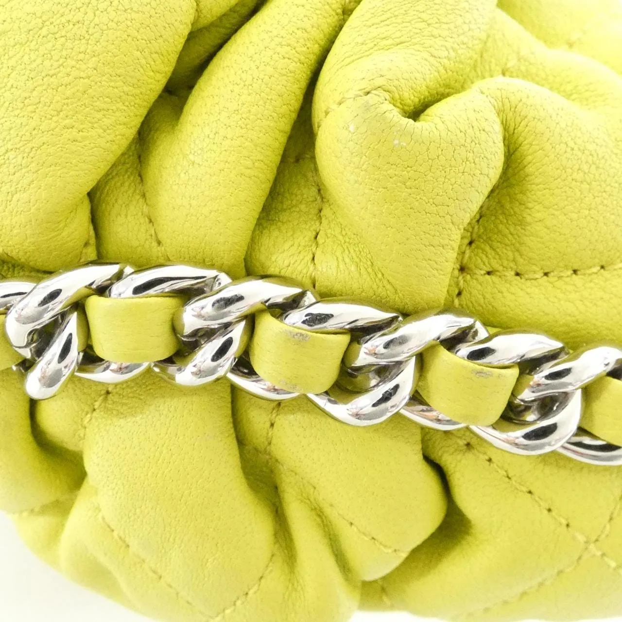 CHANEL 49889 Shoulder Lambskin Yellow Lambskin - Thumbnail 3