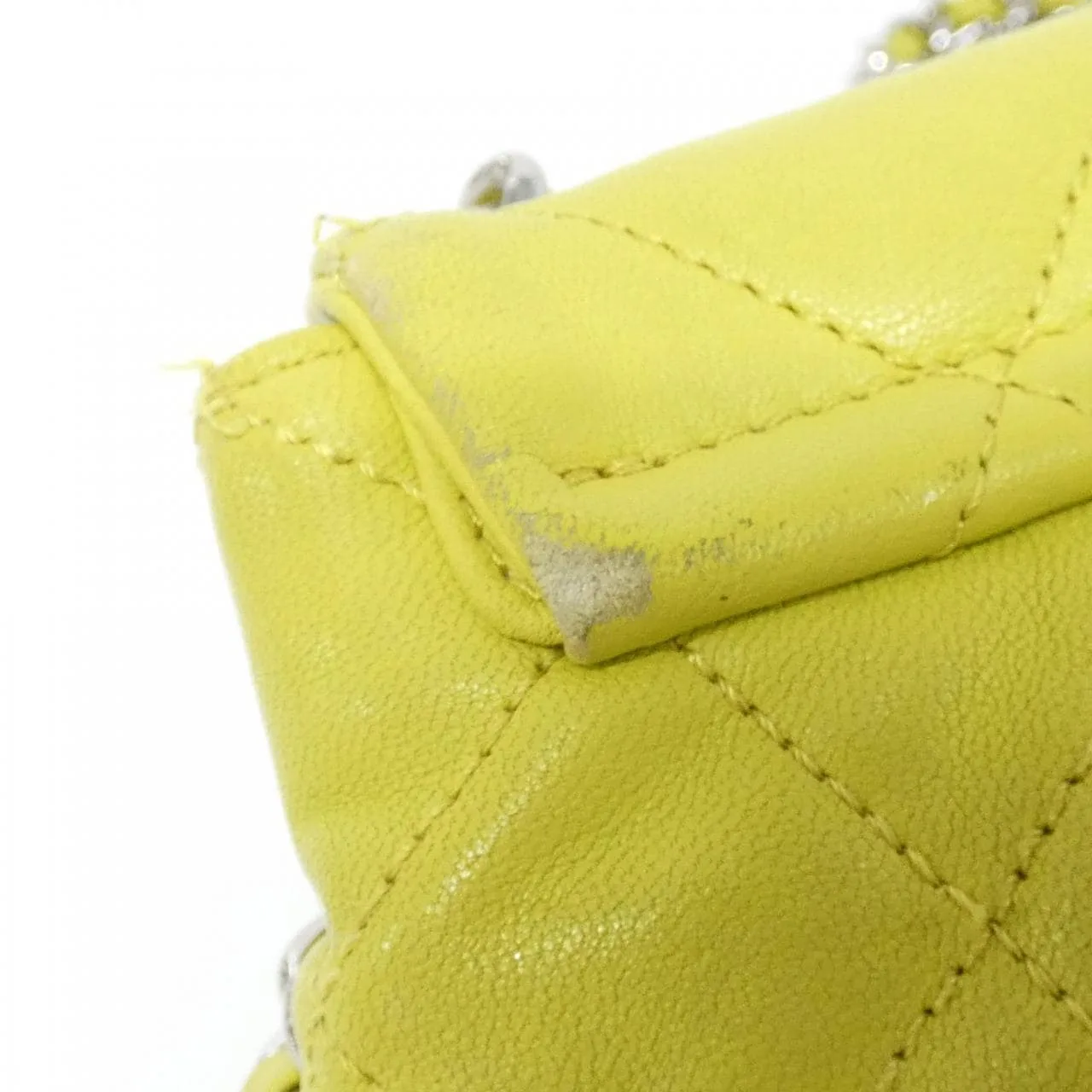 CHANEL 49889 Shoulder Lambskin Yellow Lambskin - Thumbnail 4