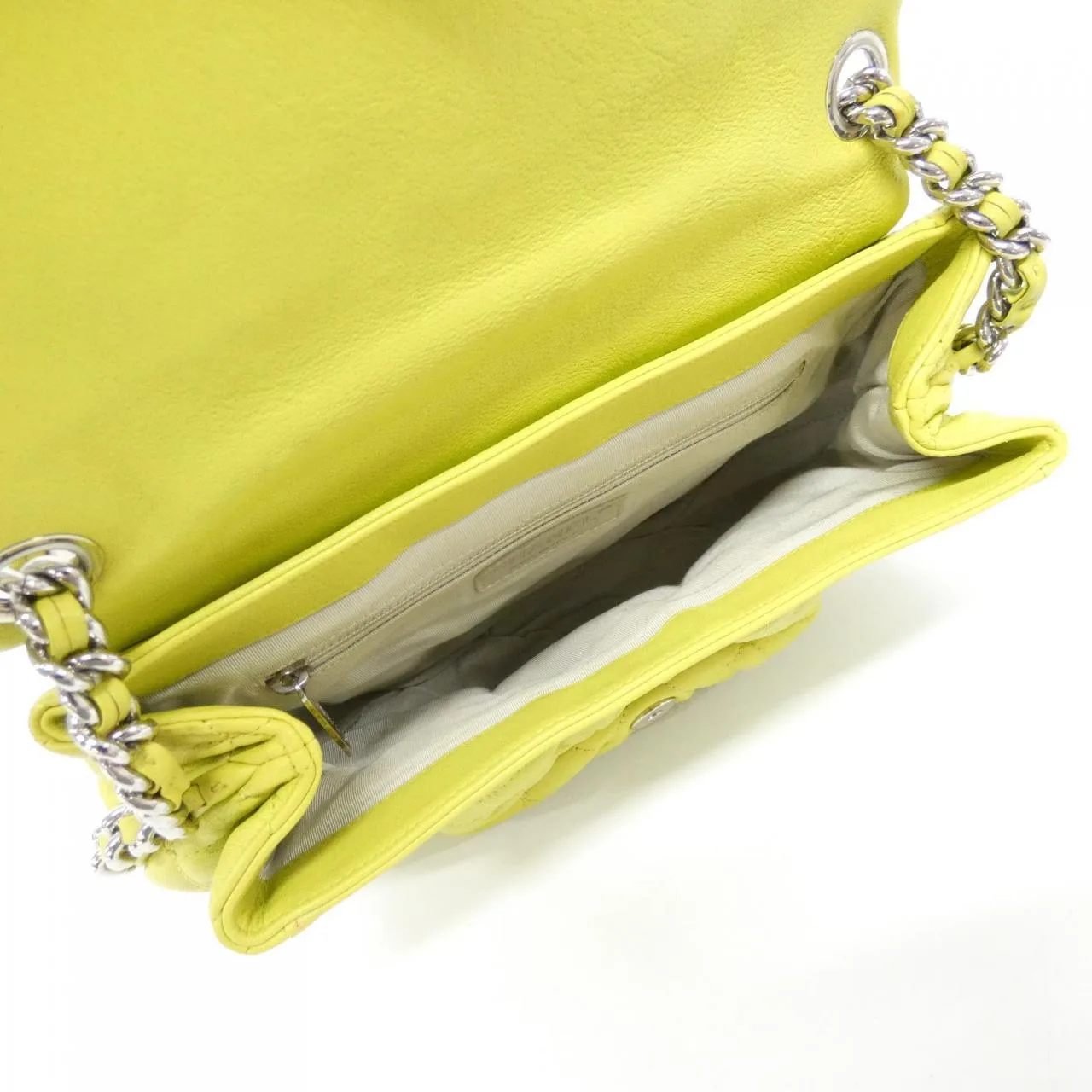 CHANEL 49889 Shoulder Lambskin Yellow Lambskin - Thumbnail 8