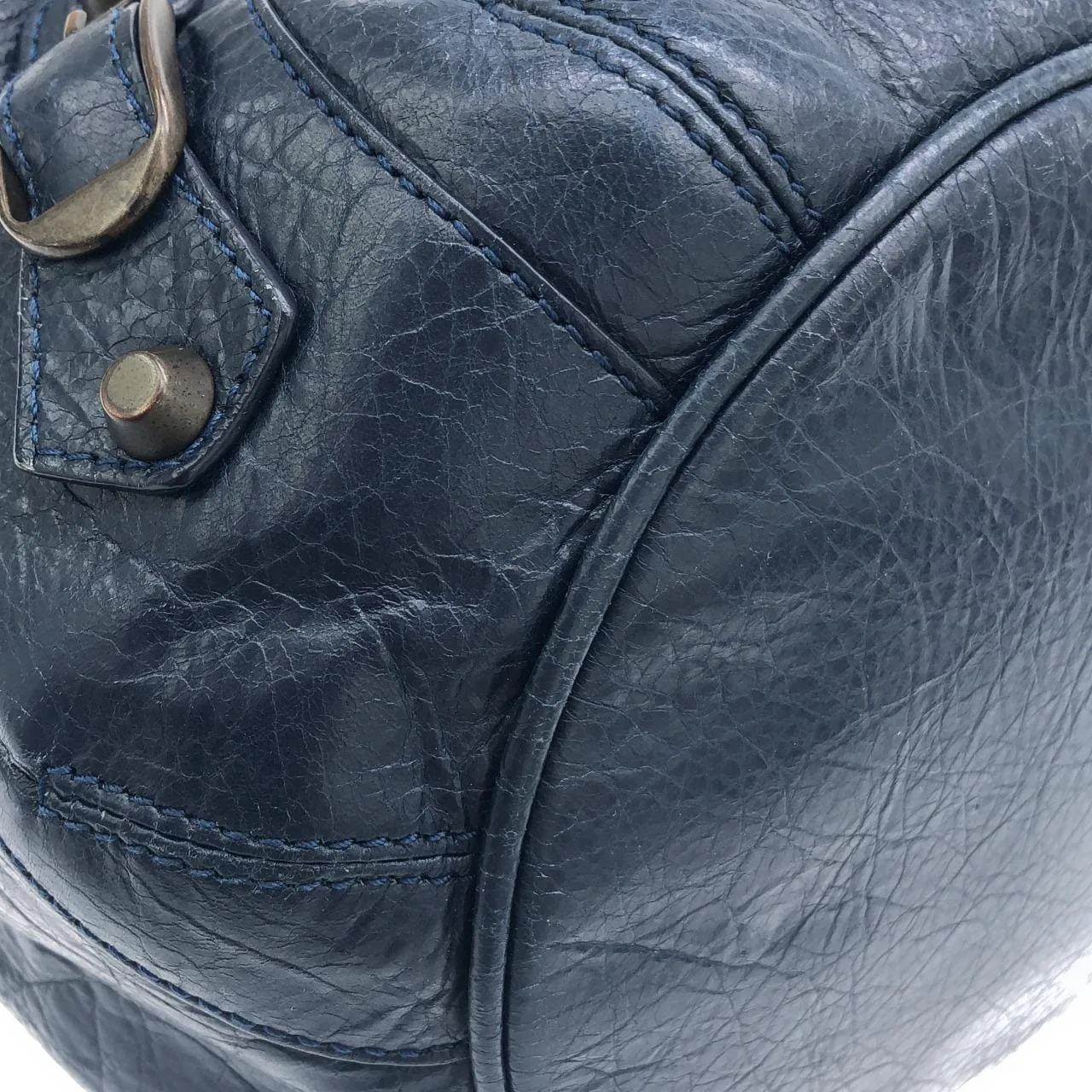 BALENCIAGA 246438 D94JT Handbag Leather Black Leather Rank A - Thumbnail 3