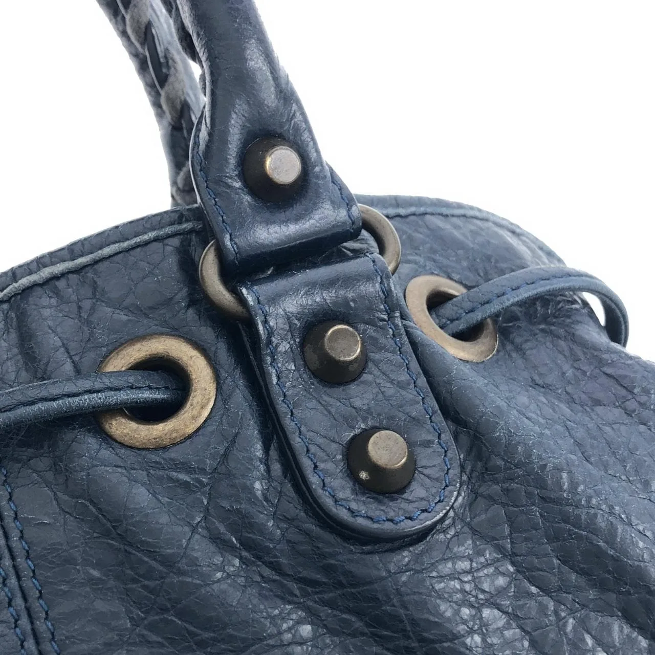 BALENCIAGA 246438 D94JT Handbag Leather Black Leather Rank A - Thumbnail 6