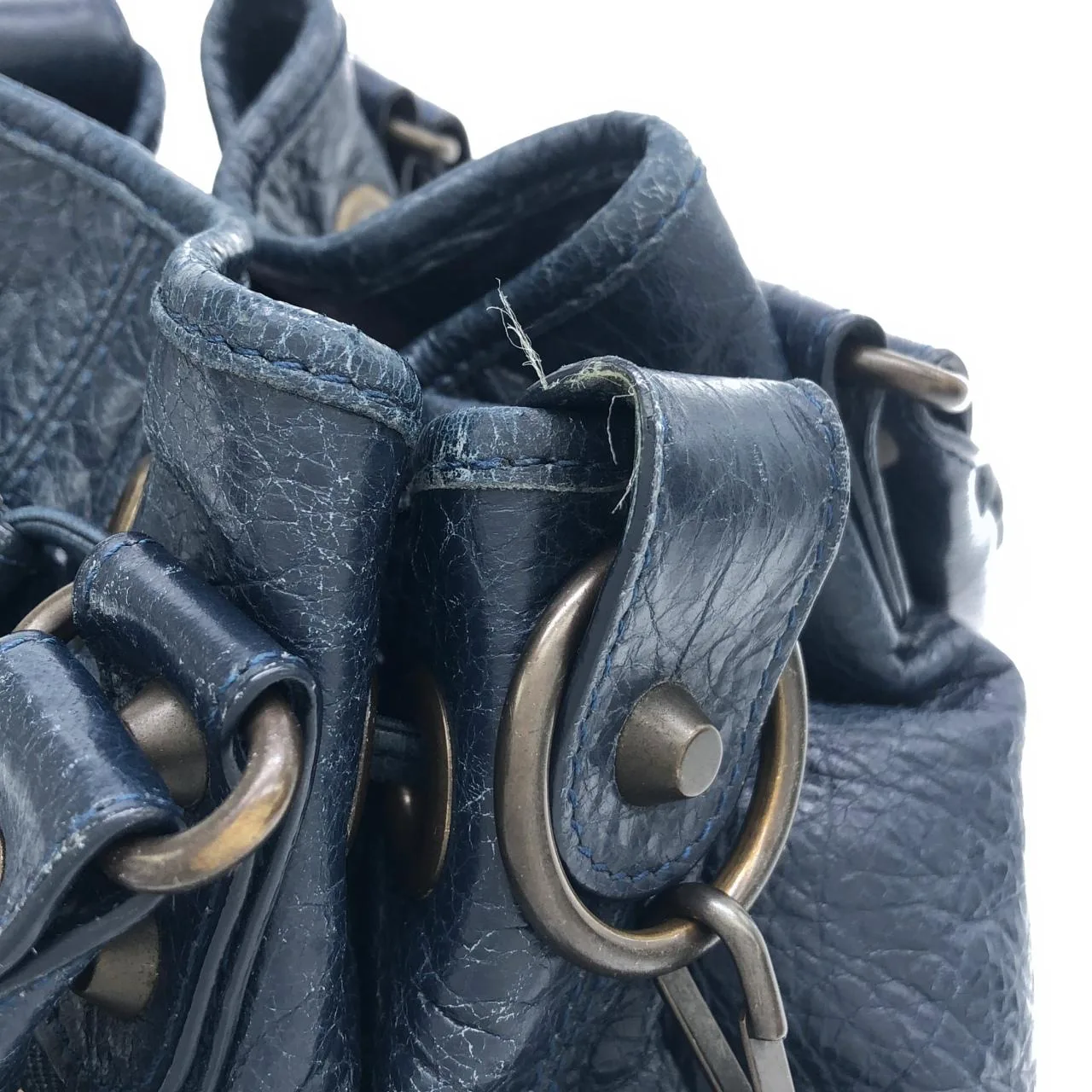 BALENCIAGA 246438 D94JT Handbag Leather Black Leather Rank A - Thumbnail 8