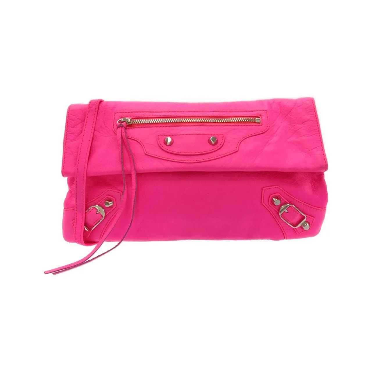 BALENCIAGA 438768 DLO0N Shoulder Leather Silver