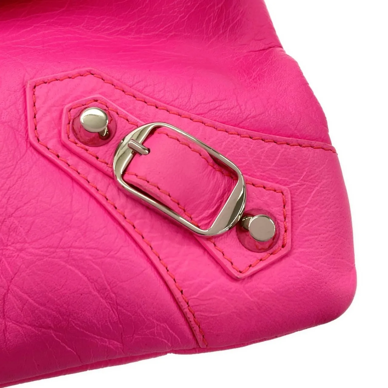 BALENCIAGA 438768 DLO0N Shoulder Leather Silver Leather Rank A - Thumbnail 5