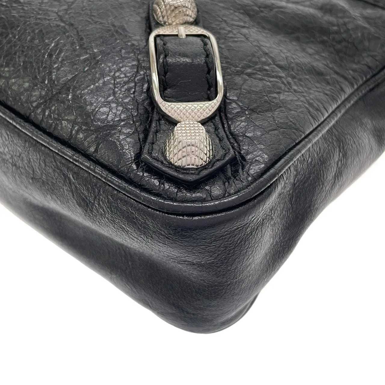 BALENCIAGA 237203 D94IN Shoulder Lambskin Black Lambskin Rank A - Thumbnail 3