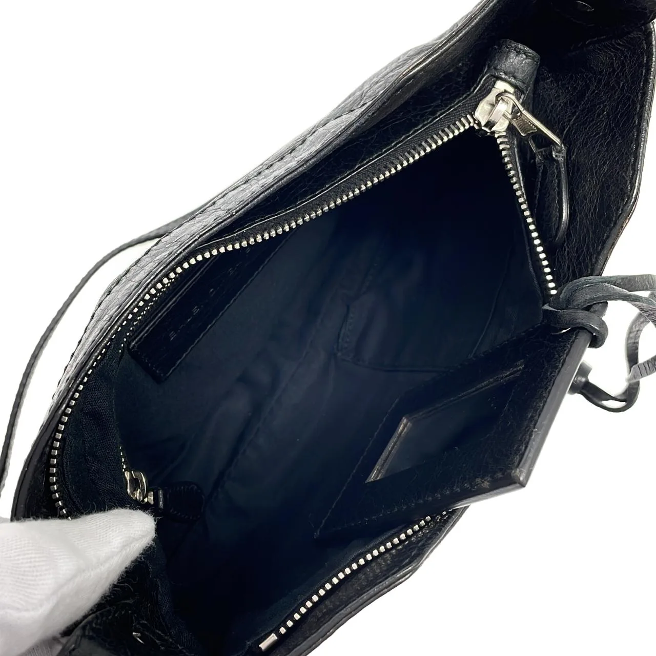 BALENCIAGA 237203 D94IN Shoulder Lambskin Black Lambskin Rank A - Thumbnail 7