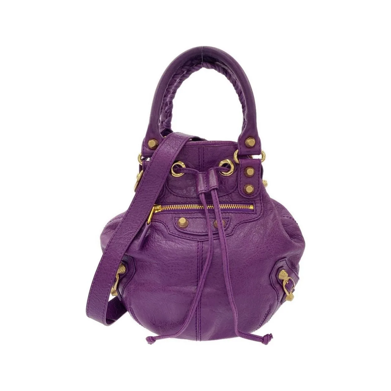 BALENCIAGA 285439 D94JG Handbag Leather Gold