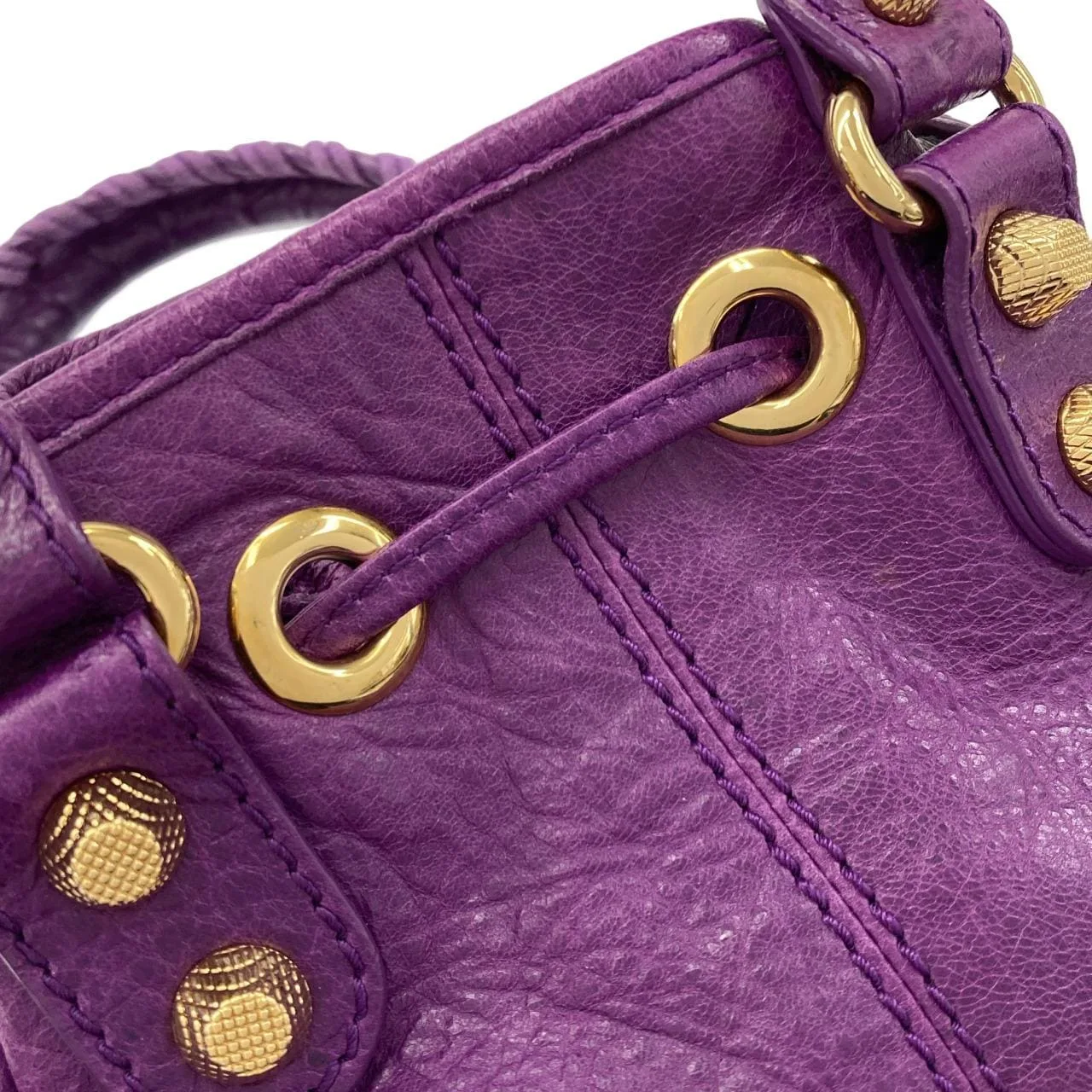 BALENCIAGA 285439 D94JG Handbag Leather Gold Leather Rank A - Thumbnail 6