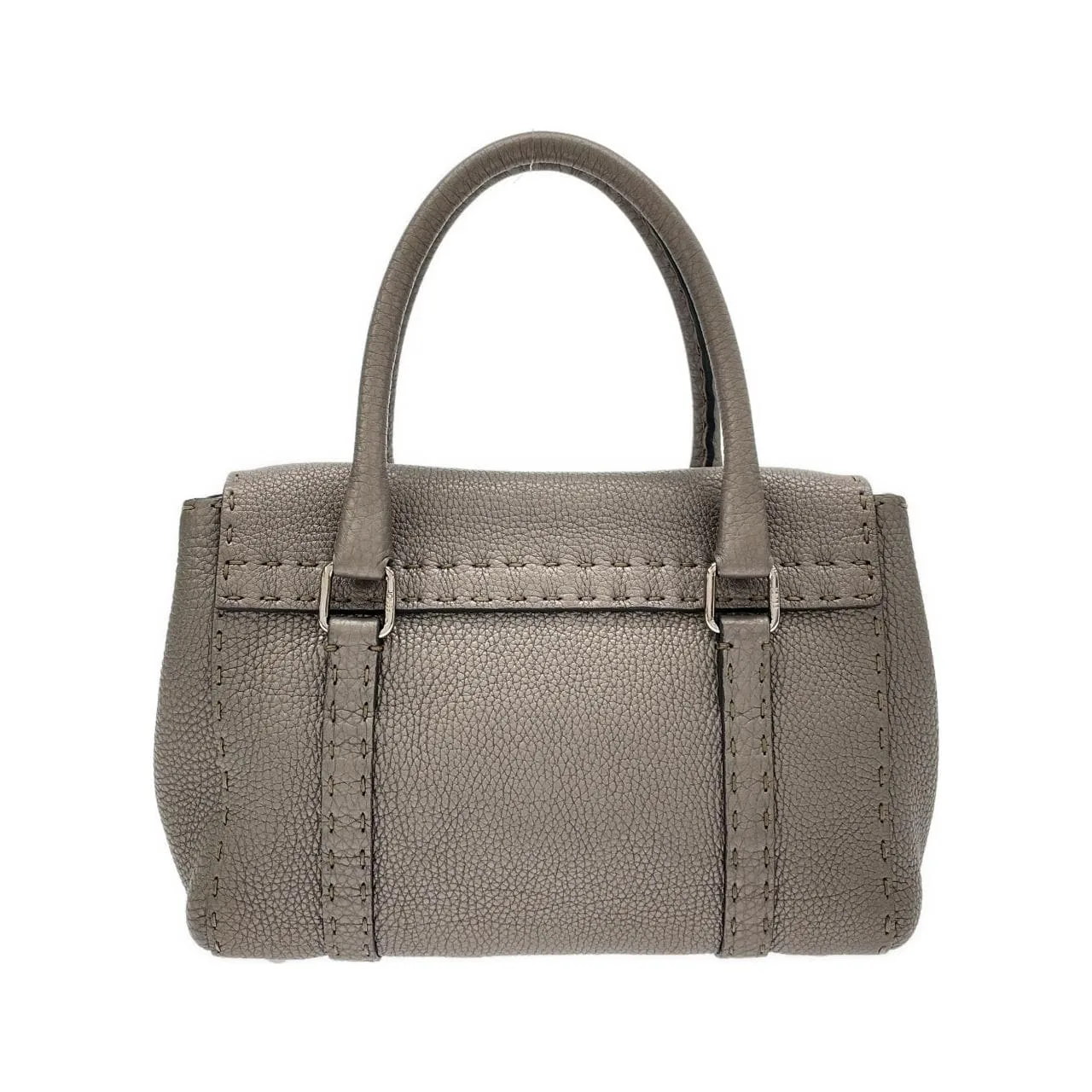 FENDI Baguette 8BR486 NDU Handbag Leather Silver Leather Rank A - Thumbnail 2