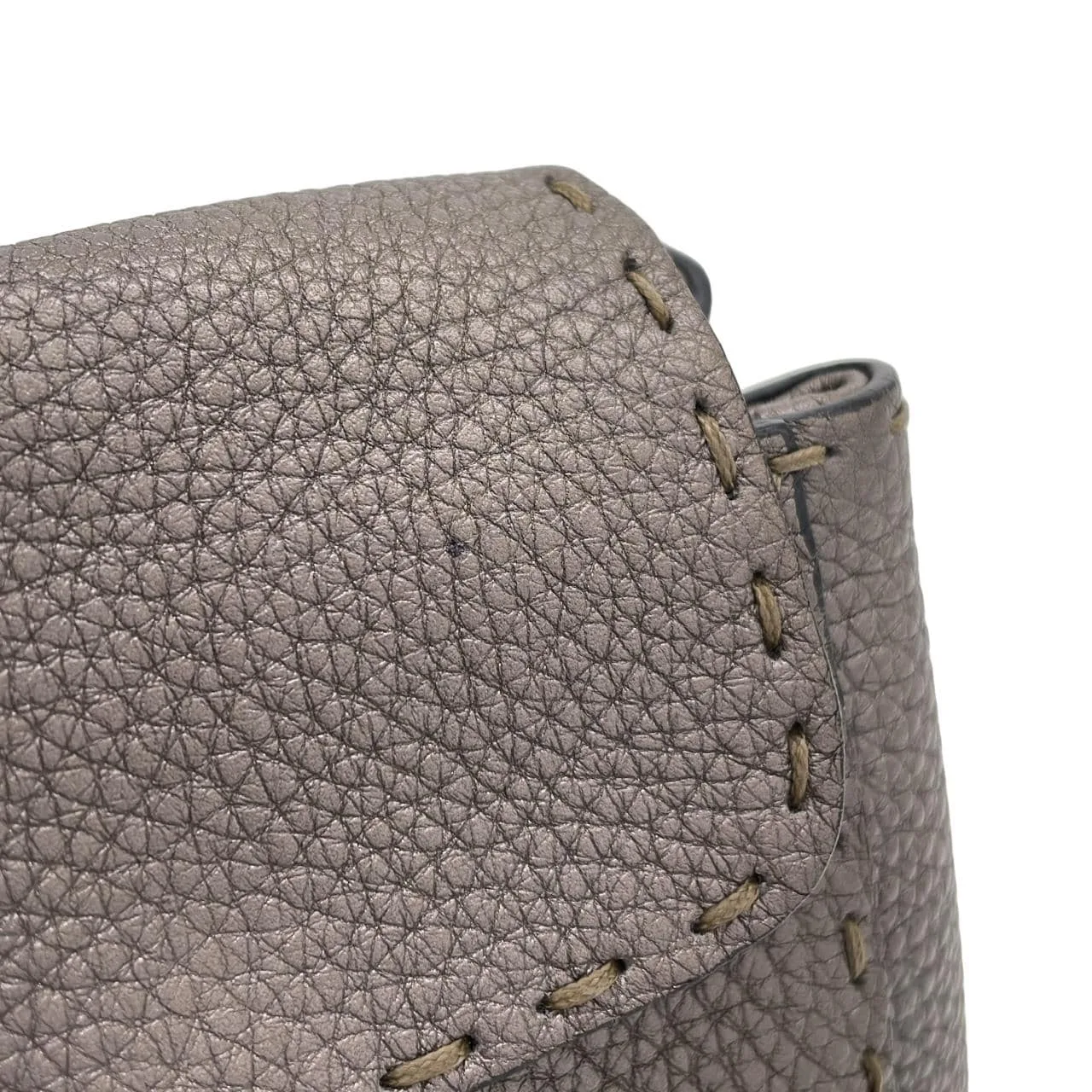 FENDI Baguette 8BR486 NDU Handbag Leather Silver Leather Rank A - Thumbnail 6