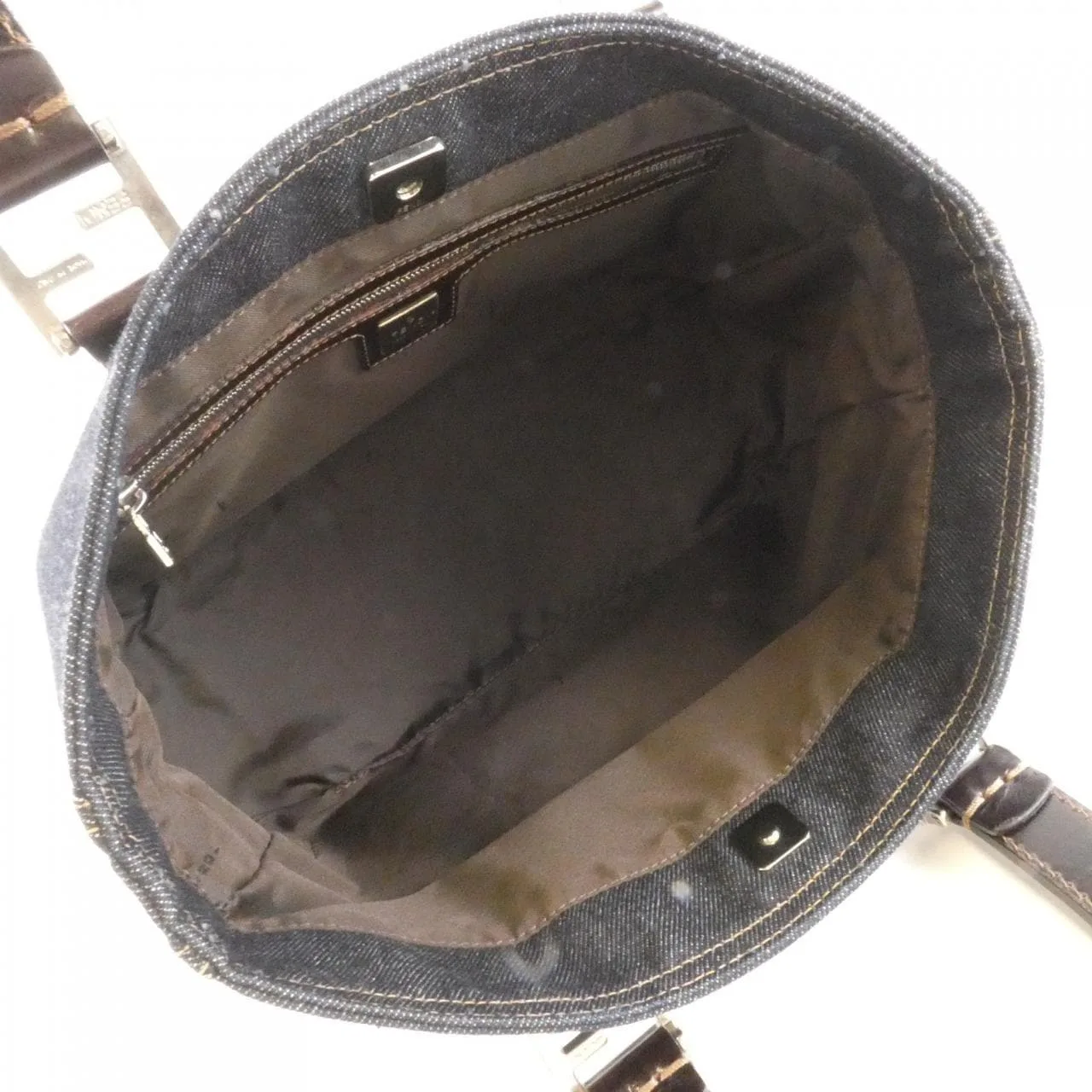 FENDI 26329 Handbag Denim 藍色 牛仔布 中古品A - 縮圖 7