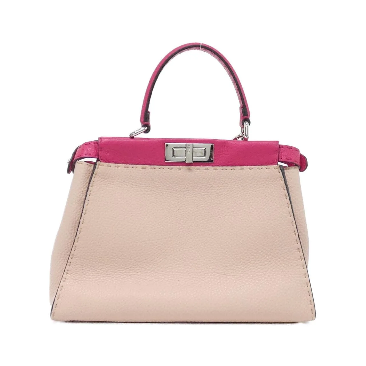 FENDI Peekaboo 8BN290 A1PS Handbag Leather Black Leather Rank A - Thumbnail 2