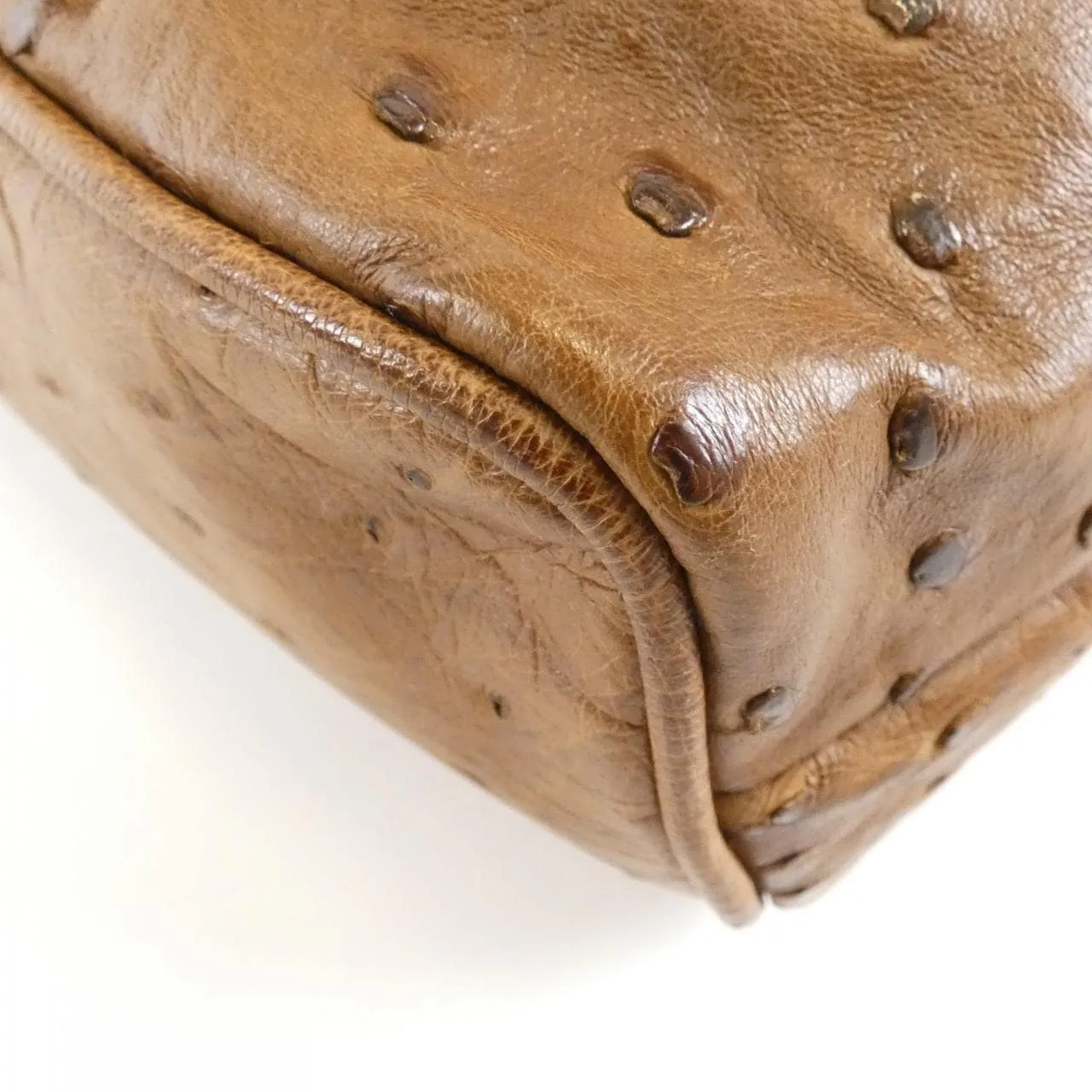 GUCCI 003 2058 Backpack Ostrich 棕色 鴕鳥皮 中古品A - 縮圖 3