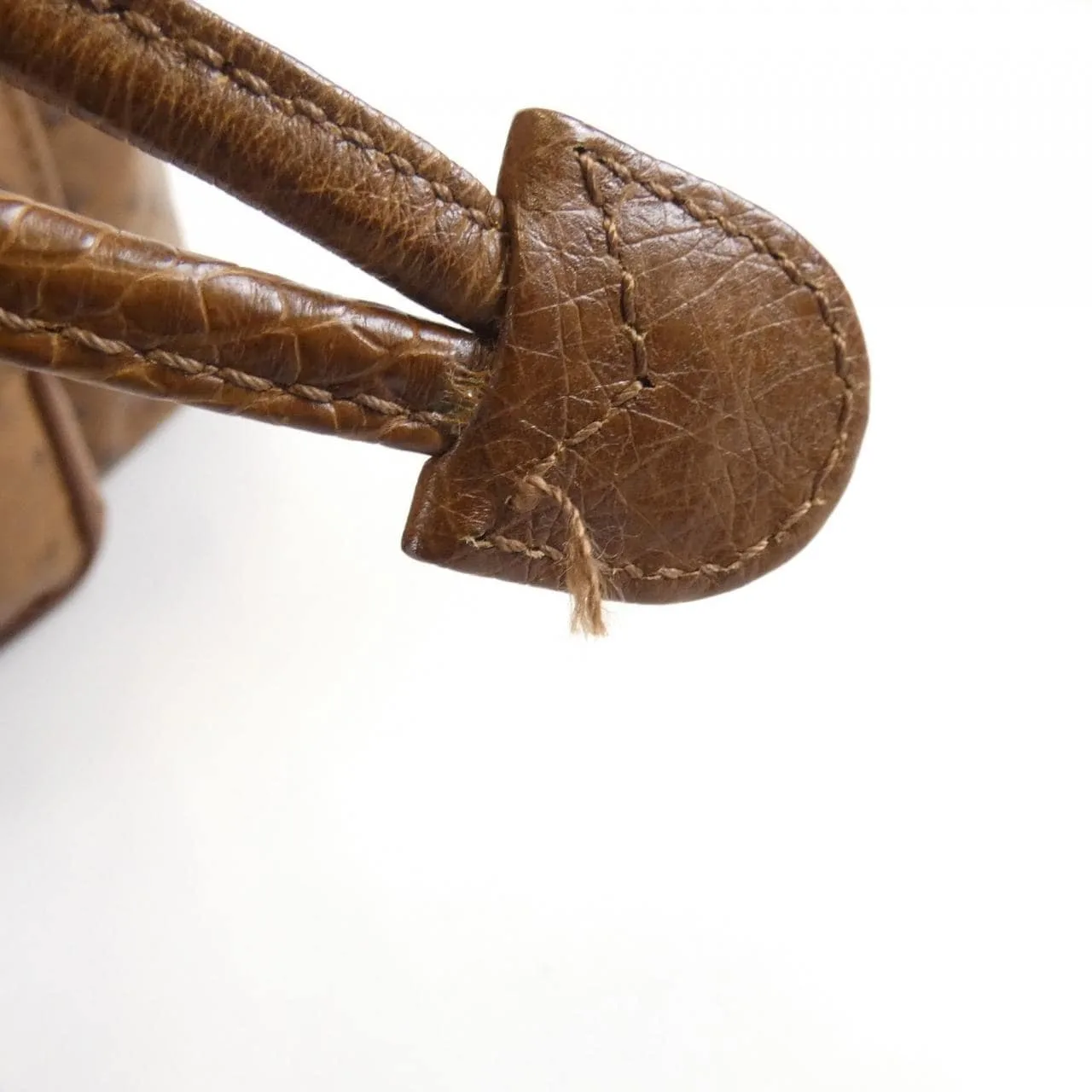 GUCCI 003 2058 Backpack Ostrich 棕色 鴕鳥皮 中古品A - 縮圖 4