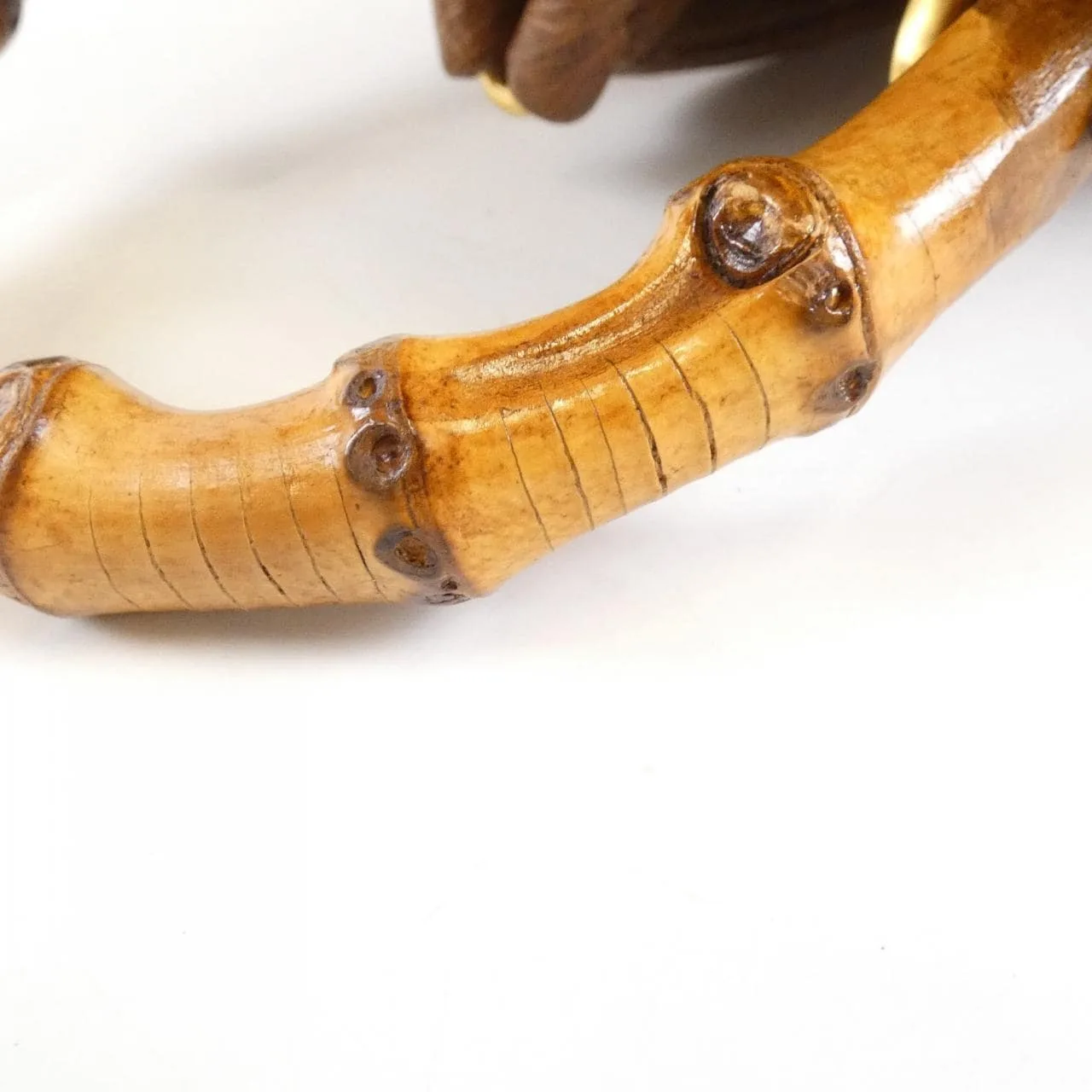 GUCCI 003 2058 Backpack Ostrich 棕色 鴕鳥皮 中古品A - 縮圖 5