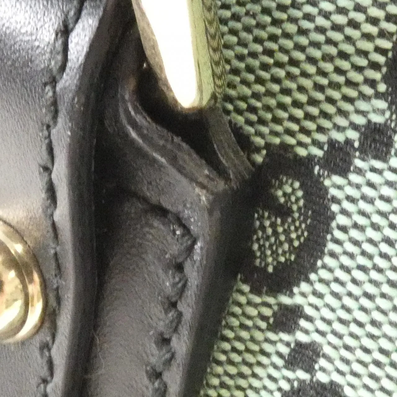 GUCCI 257250 F408G Handbag Canvas 黑色 帆布 中古品A - 縮圖 5