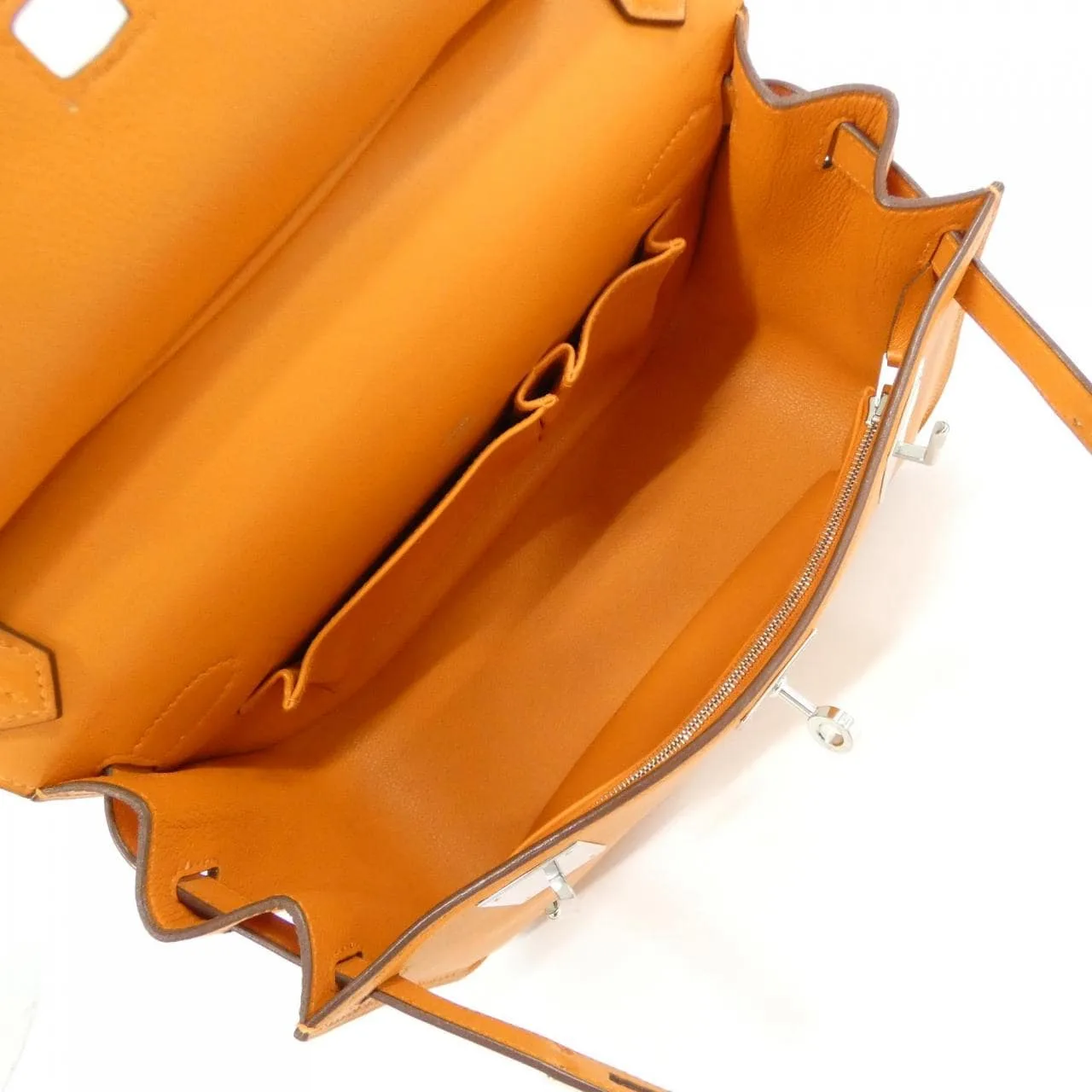 HERMES 061797CK Shoulder Swift Orange Swift Leather Rank A - Thumbnail 10