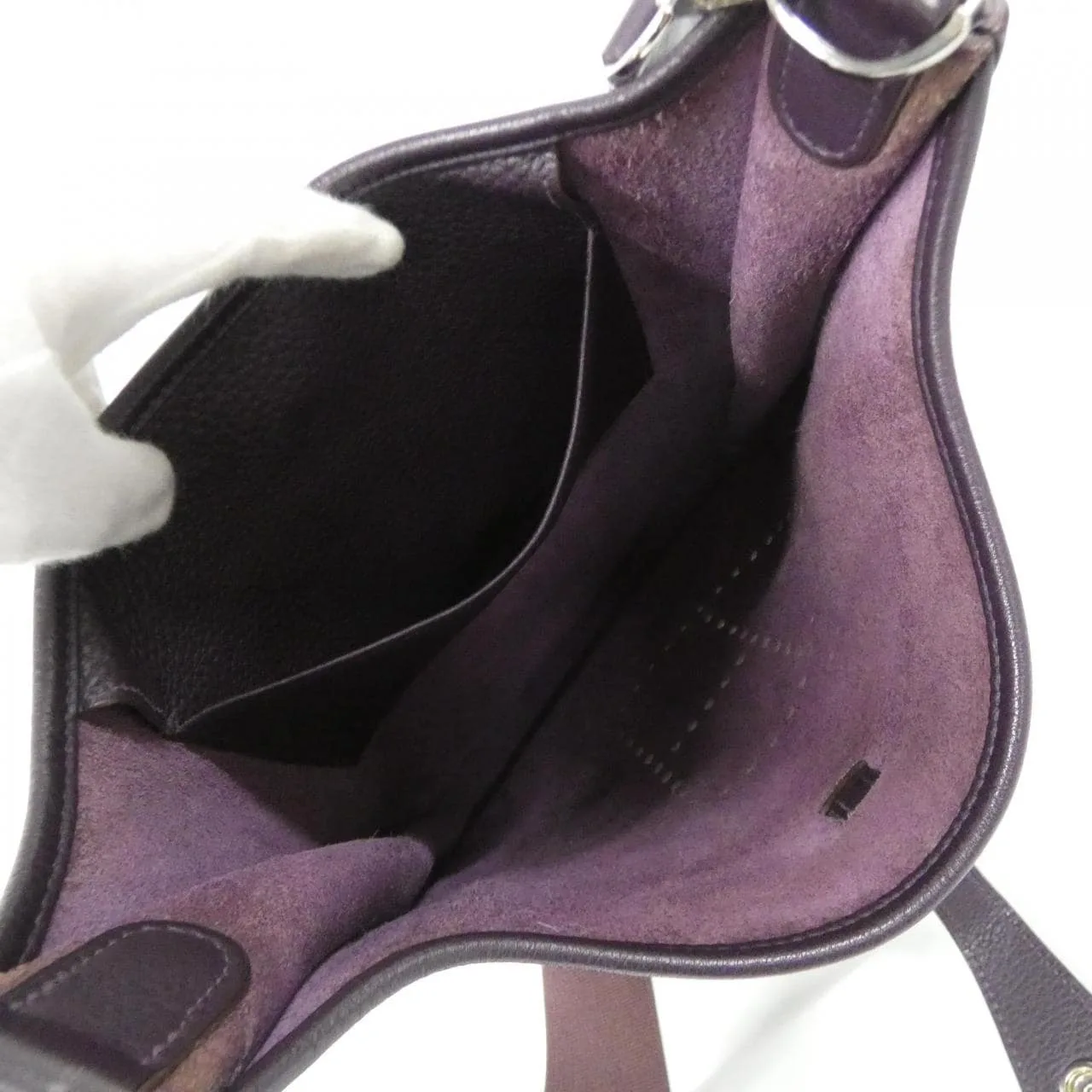 HERMES Evelyne Shoulder Togo 黑色 Togo 牛皮 中古品A - 縮圖 8