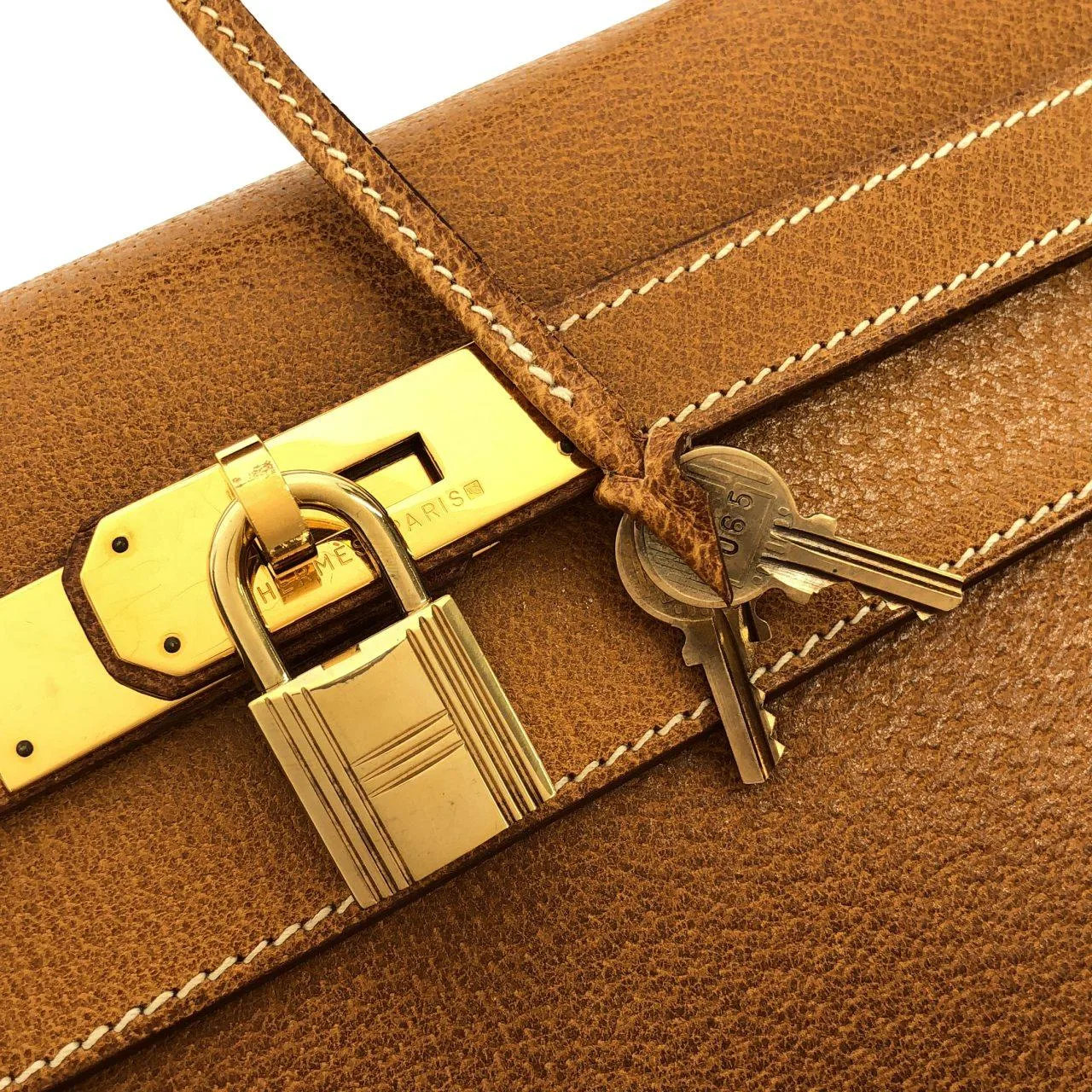 HERMES Kelly Handbag Gold Rank A - Thumbnail 6