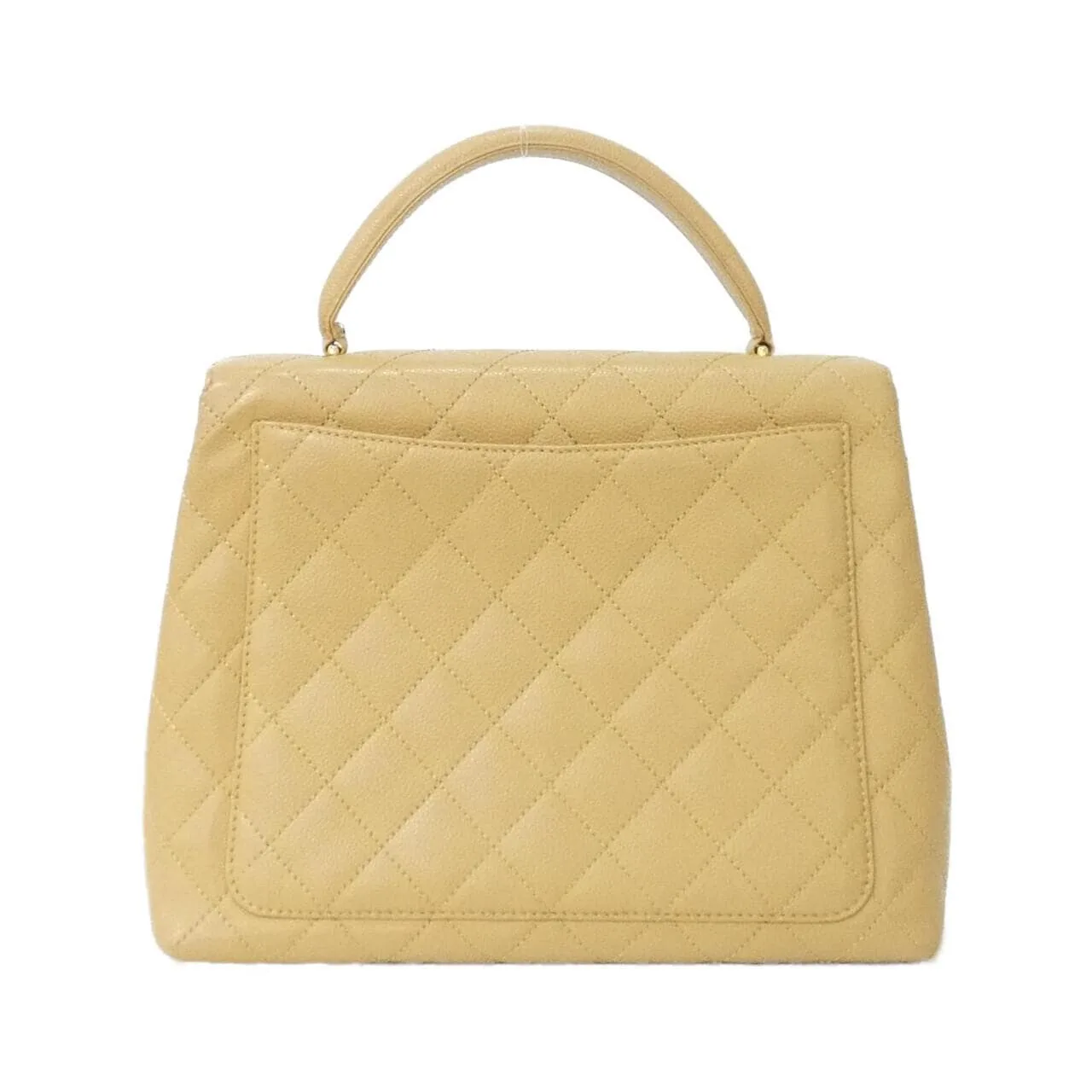 CHANEL Matelasse 12397 Handbag Grained Calfskin Beige Grained Calfskin Rank A - Thumbnail 2