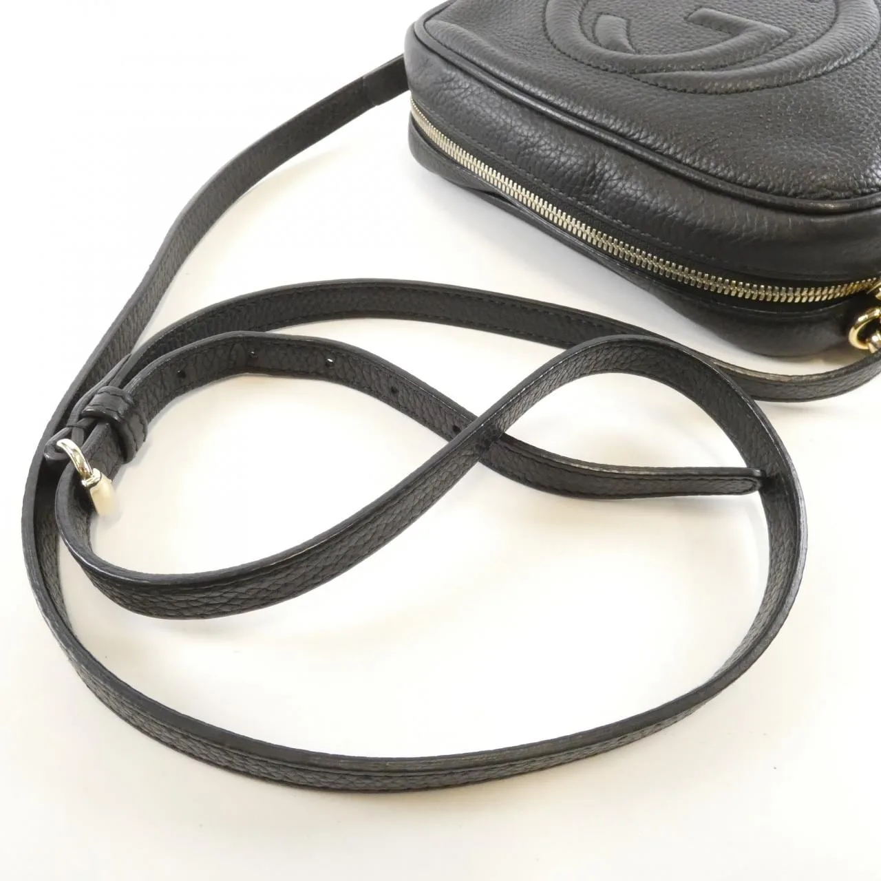 GUCCI Soho 308364 A7M0G Shoulder Leather 黑色 皮革 中古品B - 縮圖 5