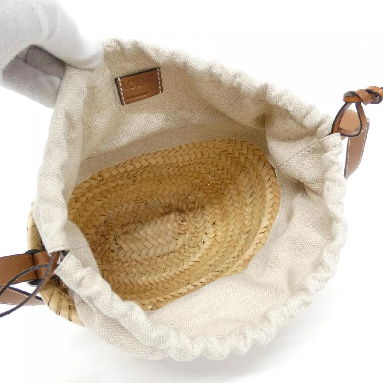 LOEWE Basket A223222X01 Shoulder 黑色 中古品A - 縮圖 7