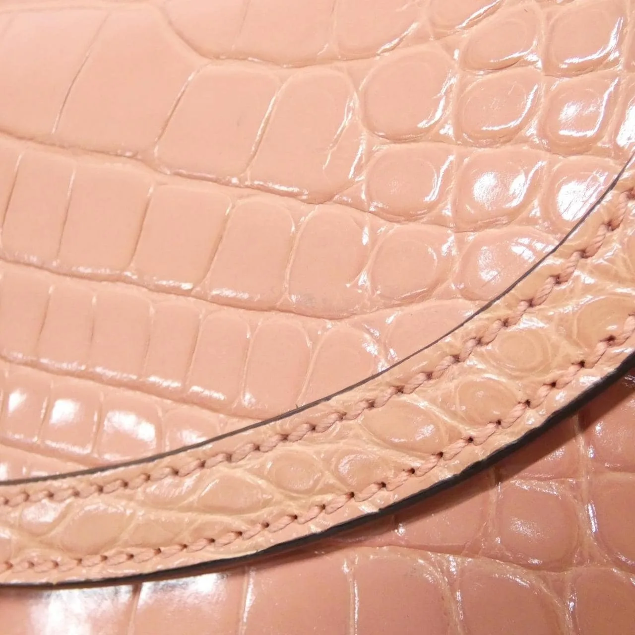 GUCCI Ophidia 651055 Handbag Crocodile 粉色 鱷魚皮 中古品A - 縮圖 5