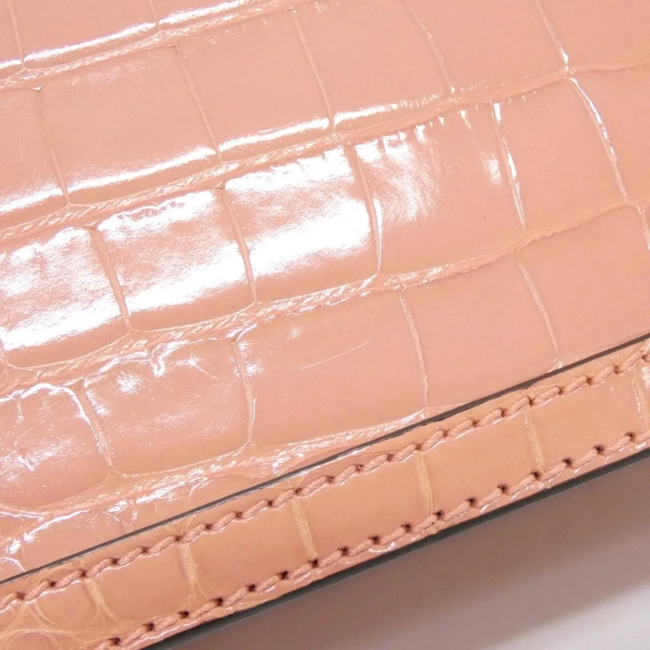 GUCCI Ophidia 651055 Handbag Crocodile 粉色 鱷魚皮 中古品A - 縮圖 6