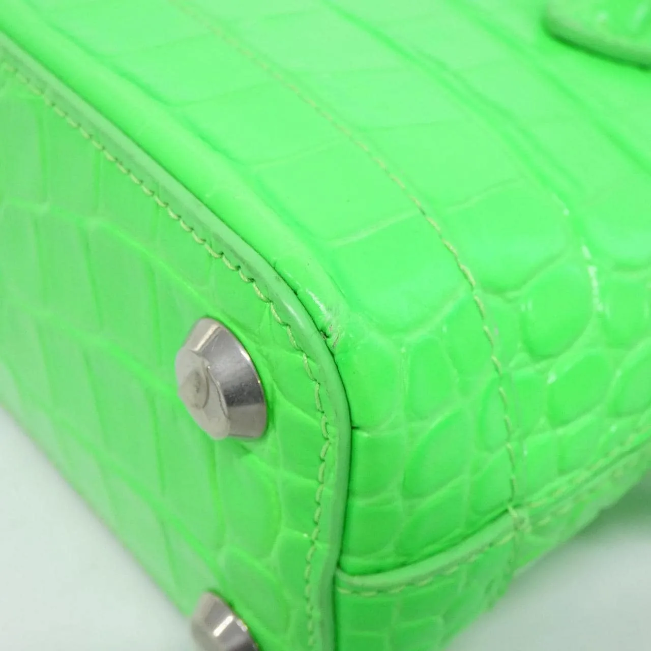 BALENCIAGA 550646 Handbag Leather 黑色 皮革 中古品A - 縮圖 3