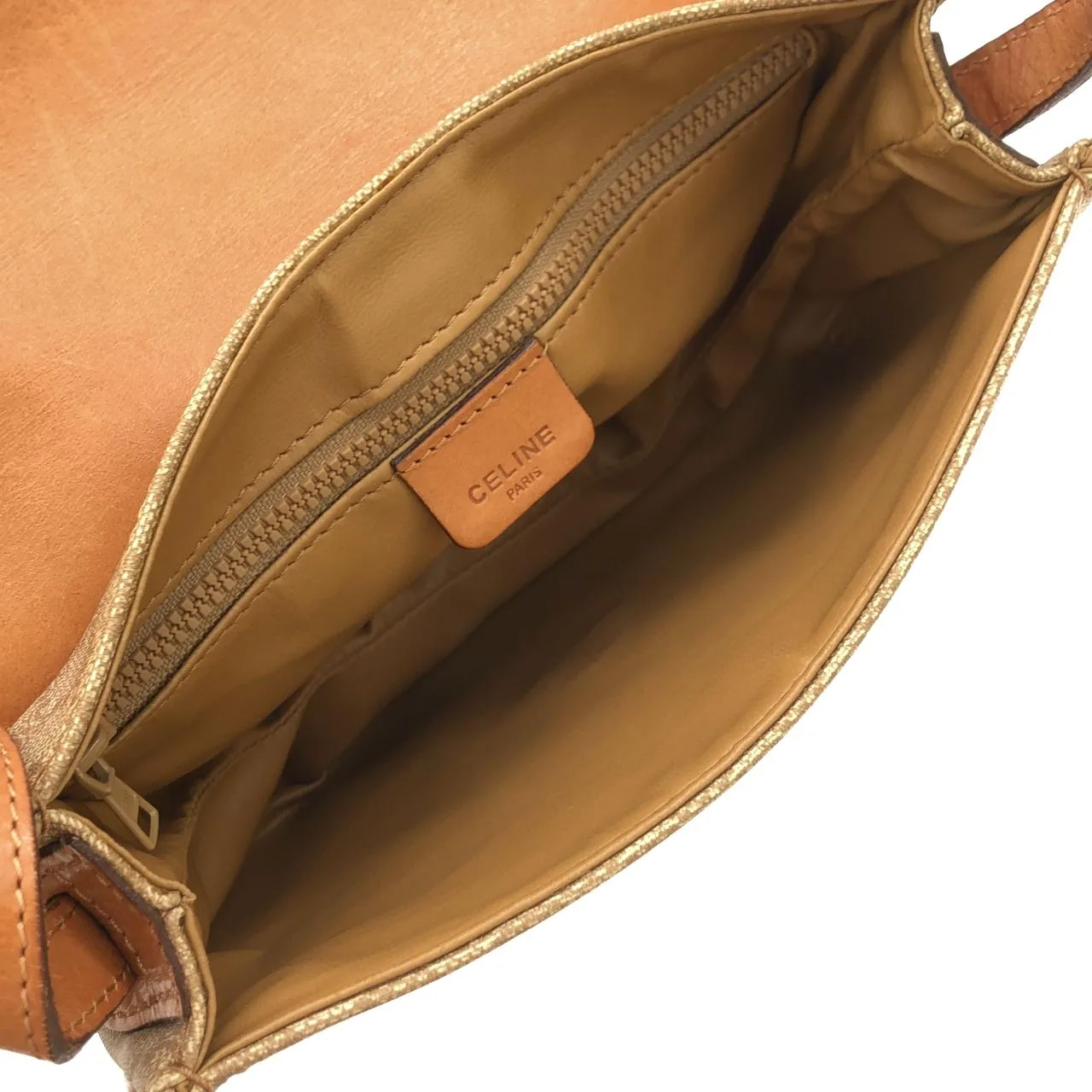 CELINE 肩背包 帆布 米色 帆布 中古品B - 縮圖 7